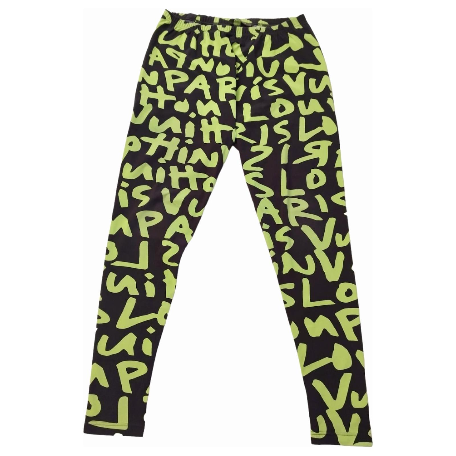 Louis Vuitton x Stephen Sprouse green leggings Black Polyamide ref.712558 -  Joli Closet