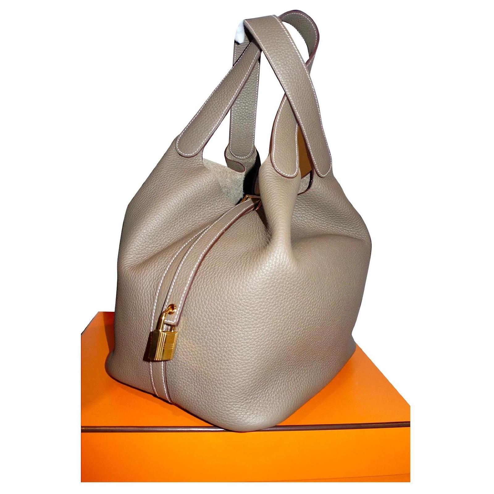 Hermès Picotin Taupe Leather ref.712600 - Joli Closet