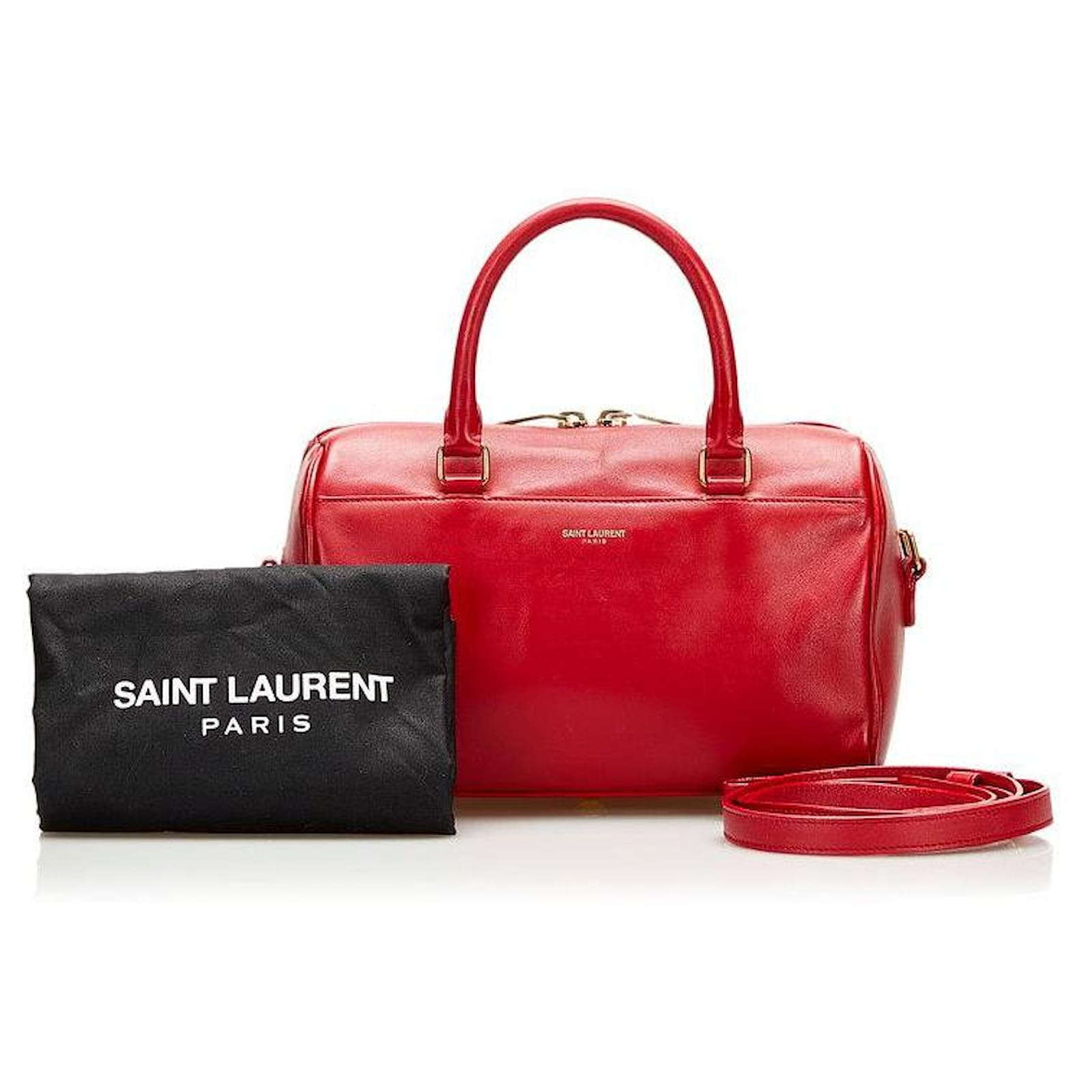 Saint Laurent Lock Soft Calf Leather Baby Duffel Bag | Neiman Marcus