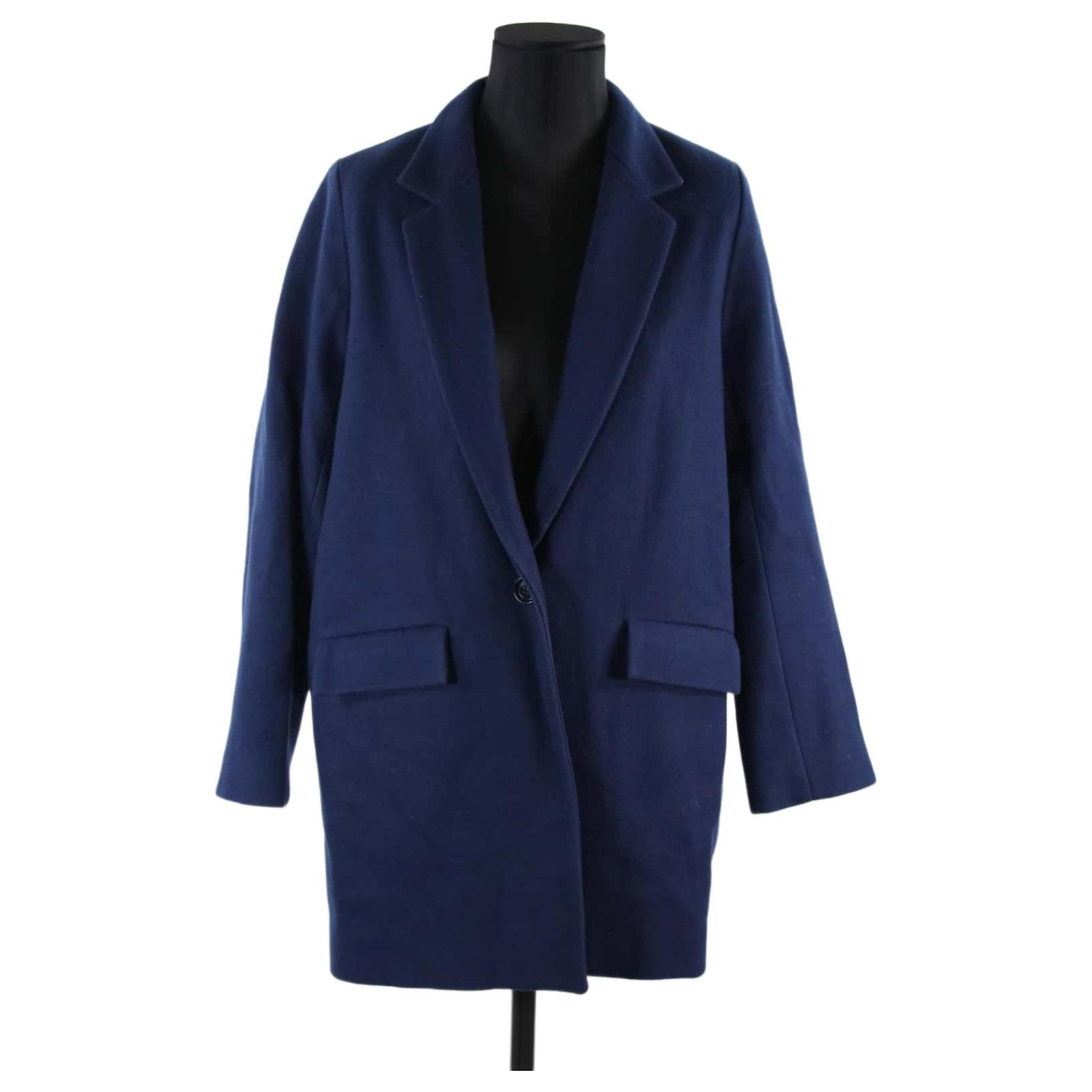 Sessun-Mantel 34 Blau Wolle Joli Closet