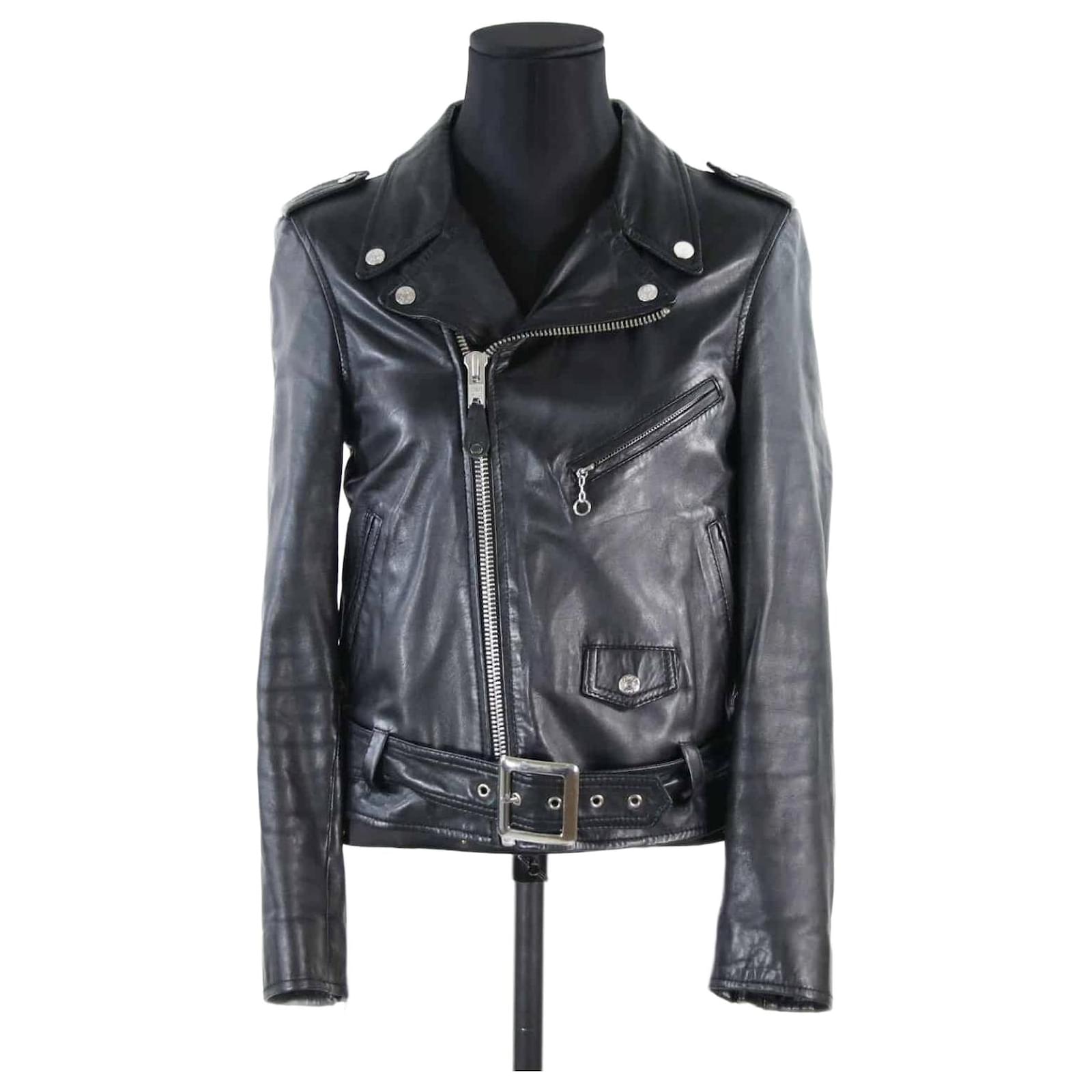 Schott Jacket 36 Black Leather ref.714157 - Joli Closet