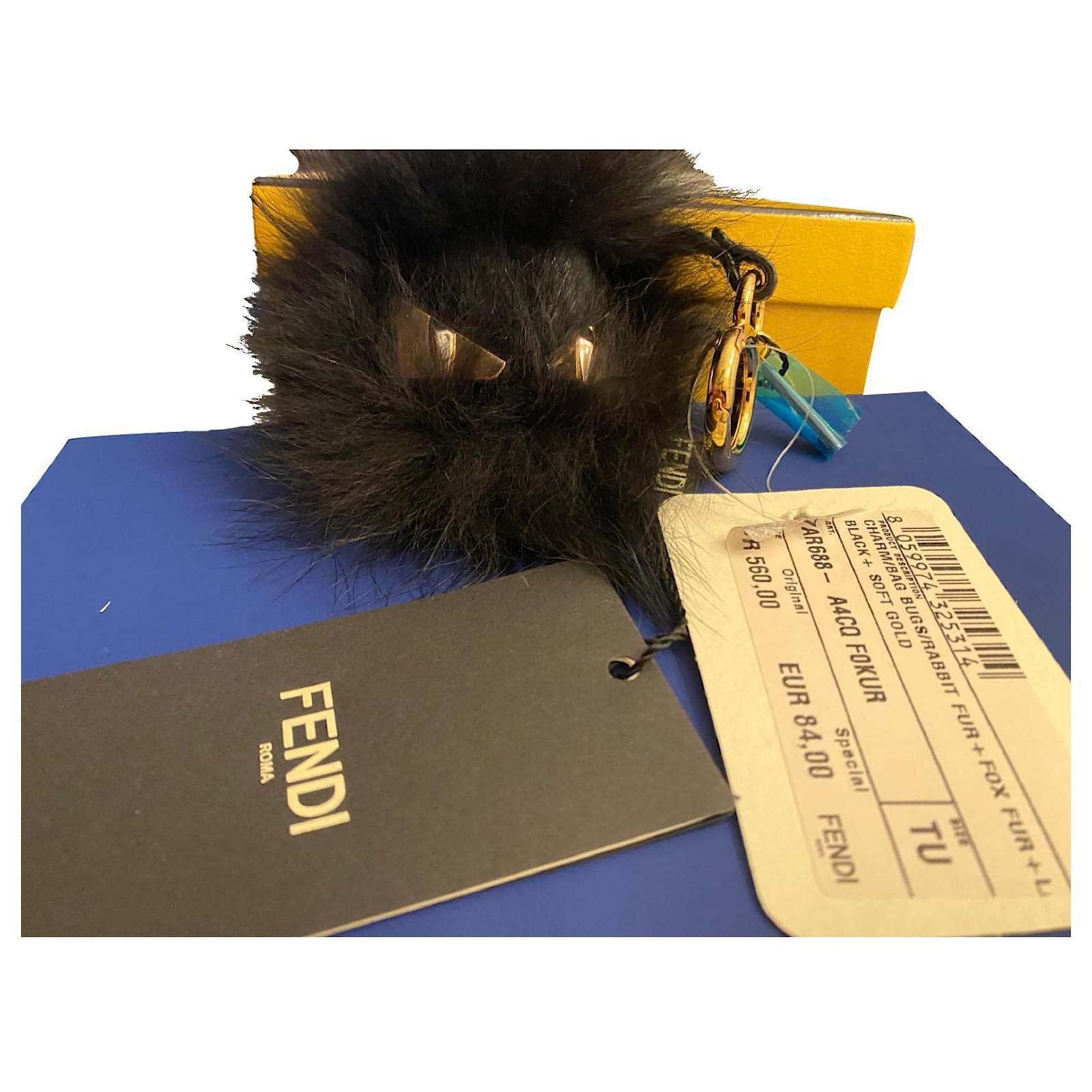 Fendi Bag charms Black Fur ref.714320 - Joli Closet