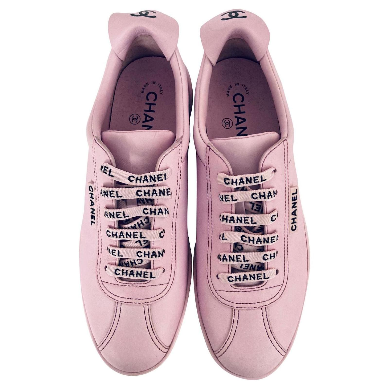 Chanel Weekender Sneakers Trainers Pink Leather ref.714483 - Joli