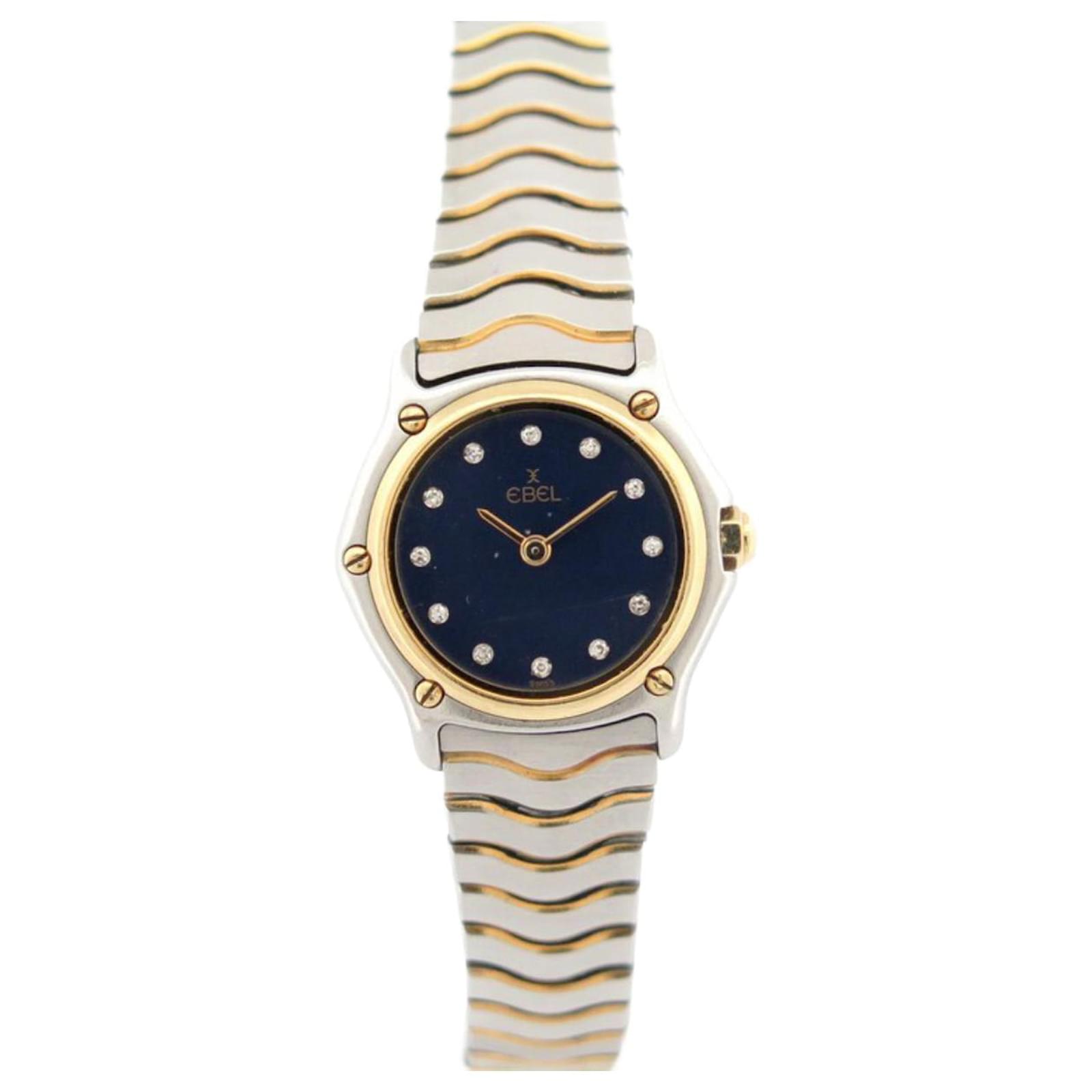 EBEL OROLOGIO WAVE CLASSICO 1057901 ct di quarzo 23 MM ORO E