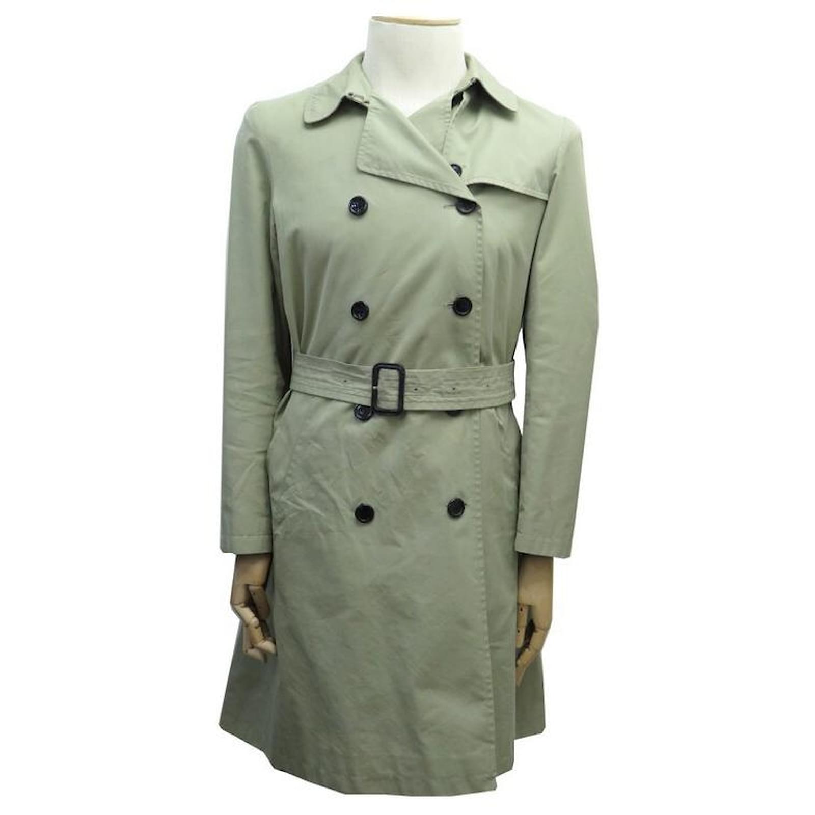 BURBERRY COAT TRENCH WATERPROOF BELT LONG T44 L IN BEIGE POLYESTER   - Joli Closet