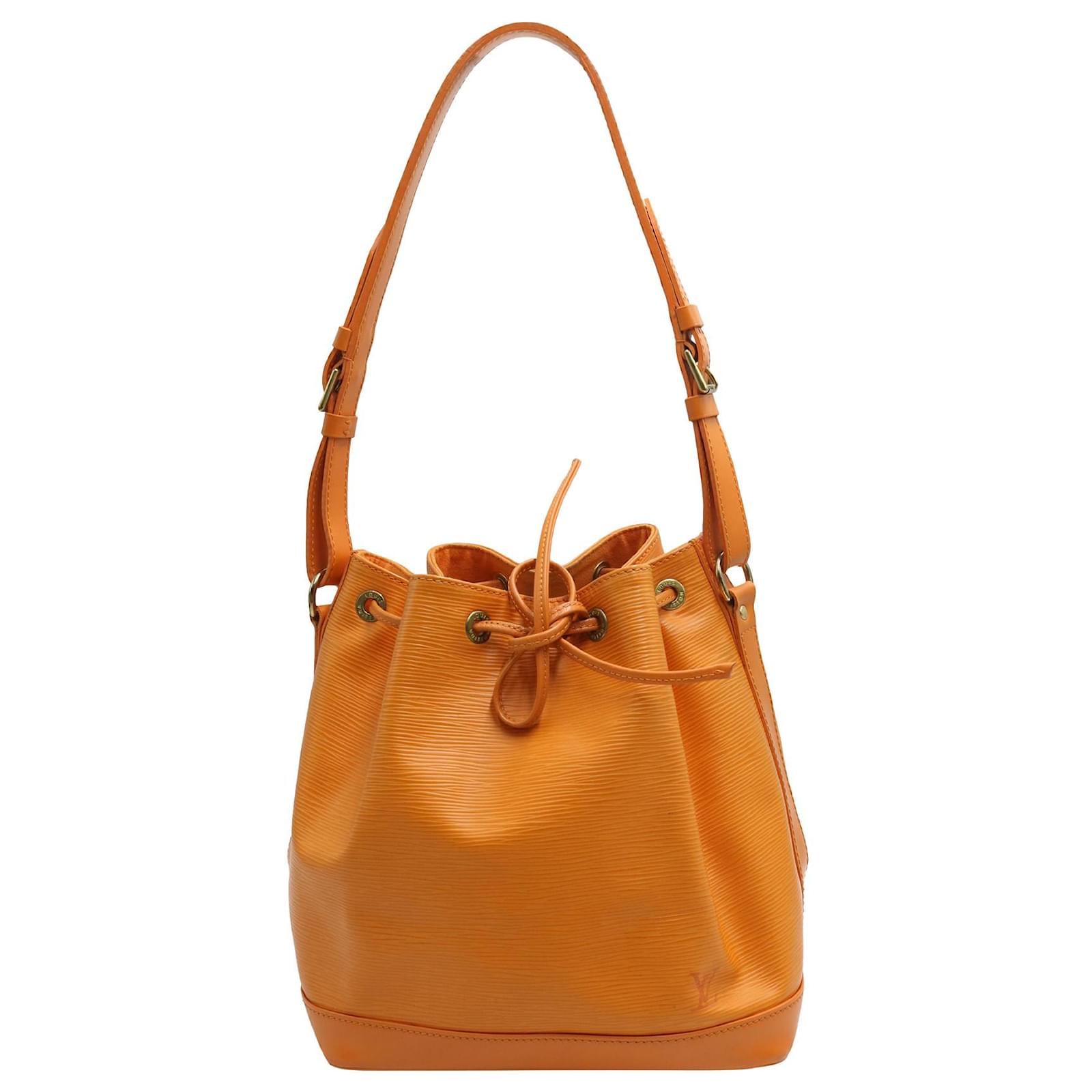 Louis Vuitton Noe EPI Orange Leather Bucket Bag