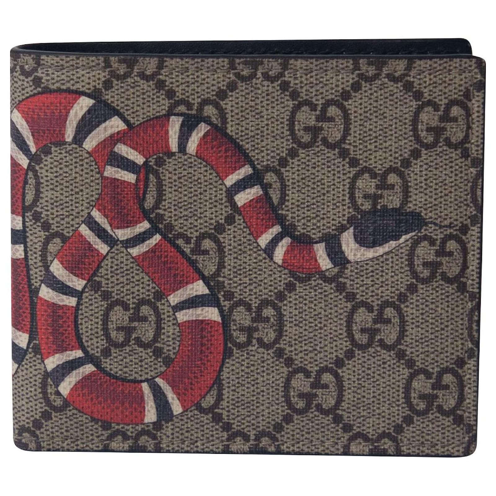 Gucci Kingsnake Print GG Supreme Wallet - Farfetch