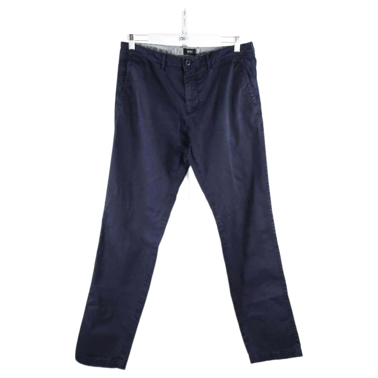 Boss Pantalones de jefe 48 Azul Algodón ref.716577 - Joli Closet