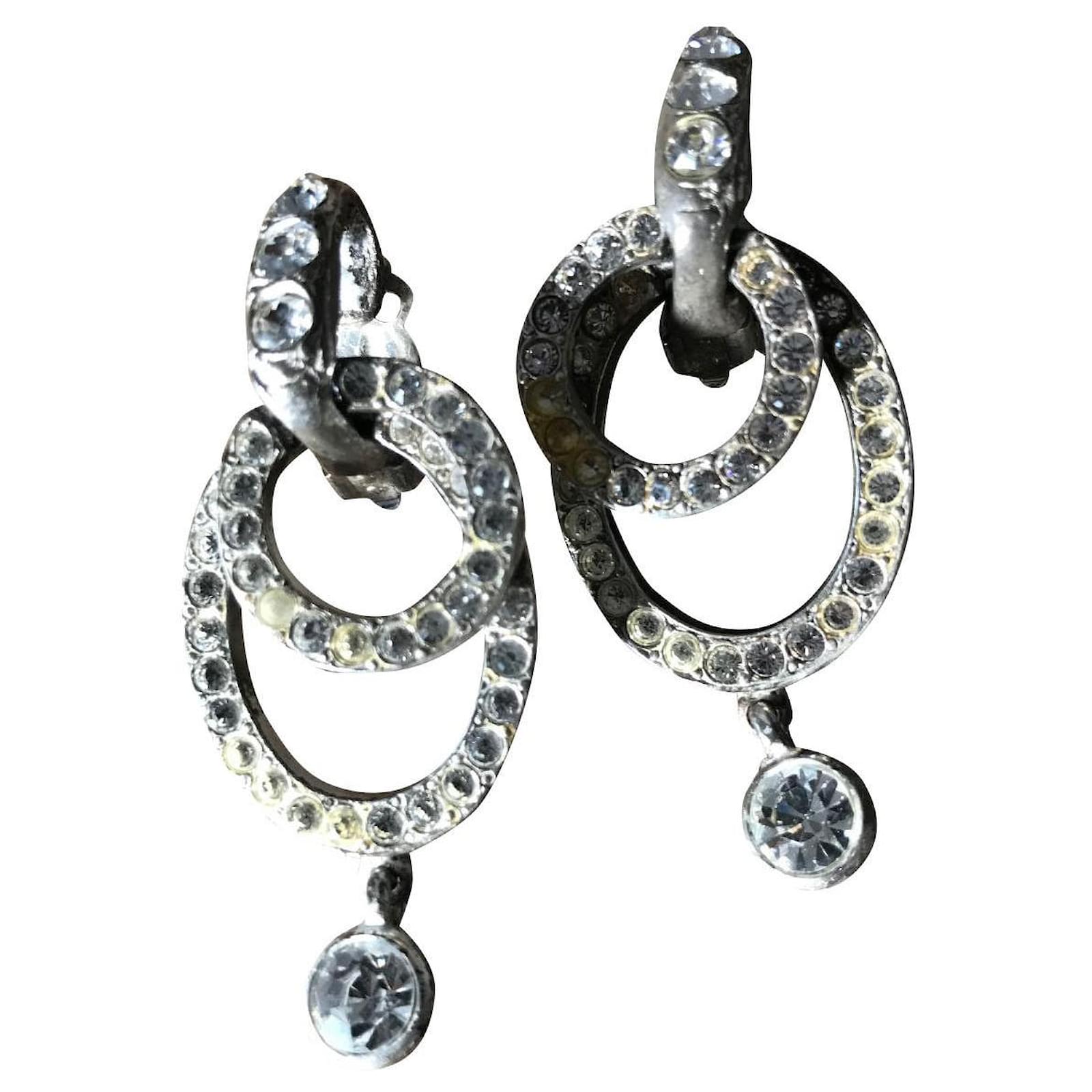 Yves Saint Laurent Earrings Silver hardware Metal ref.716664 Joli Closet