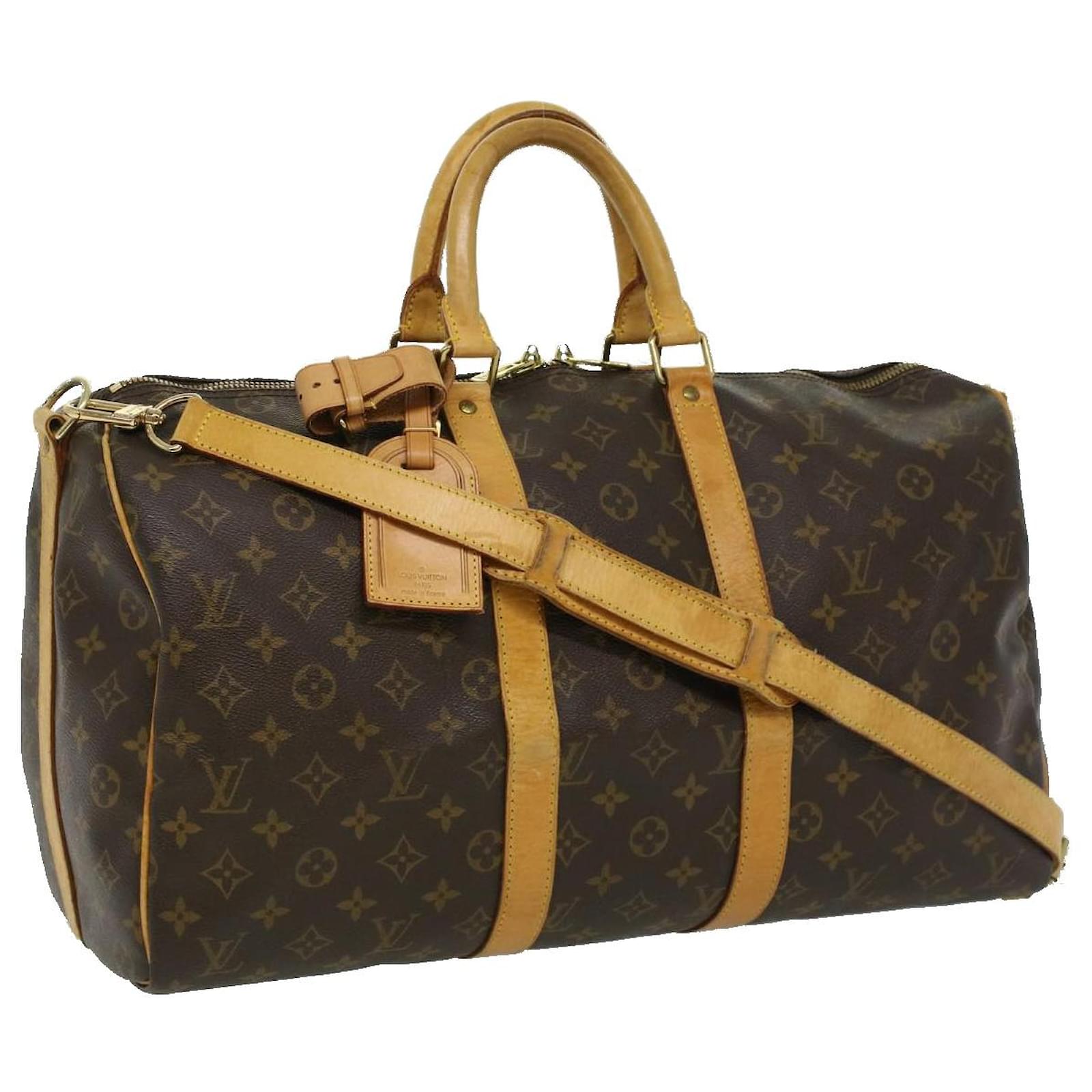 Louis Vuitton Monogram Keepall Bandouliere 45 Boston Bag M41418 LV