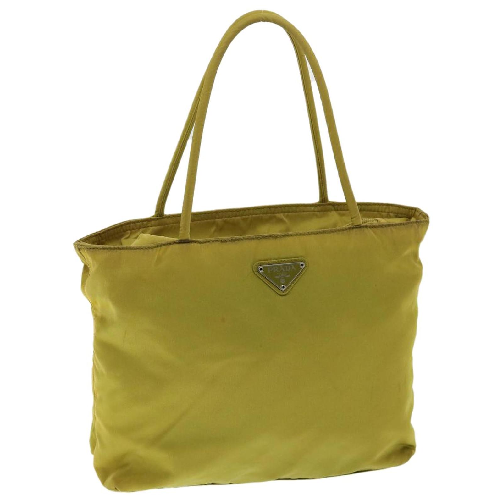 PRADA Hand Bag Nylon Yellow Auth ac1212 ref.718551 - Joli Closet