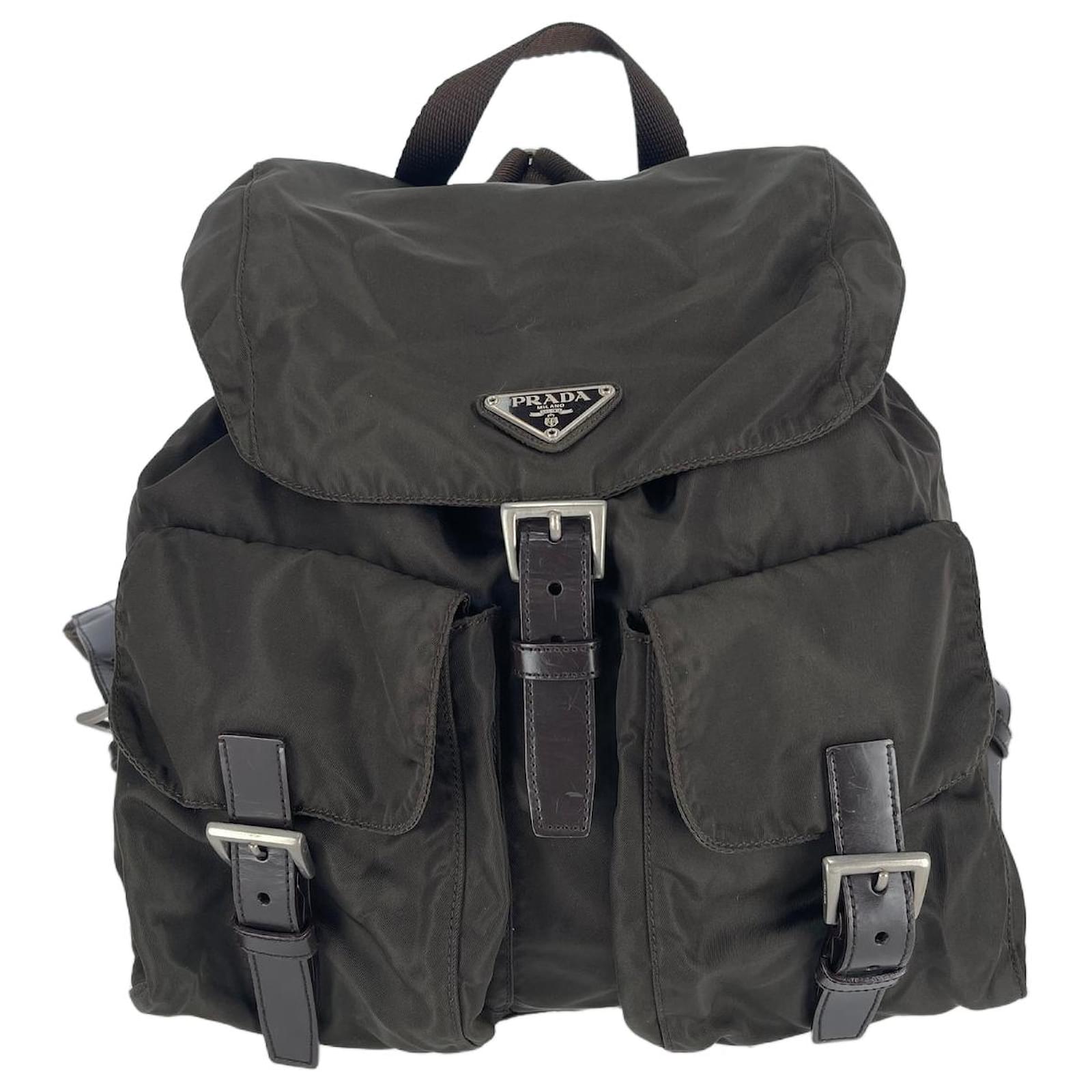 Prada Brown Nylon Large Backpack ref.718570 - Joli Closet