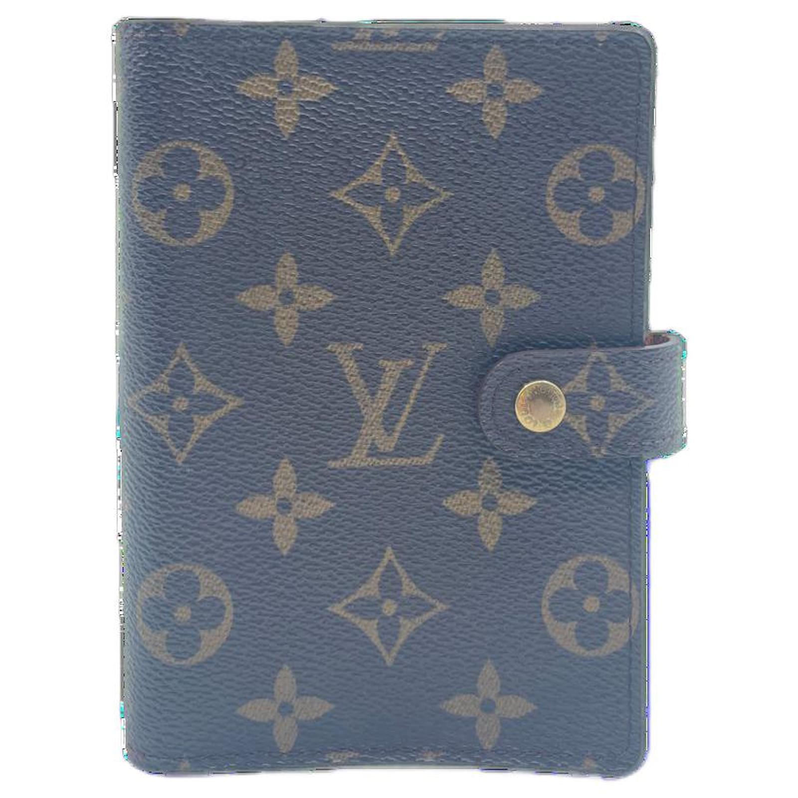 Brown Coated Canvas Louis Vuitton Agenda Cover Cloth ref.718637 Joli