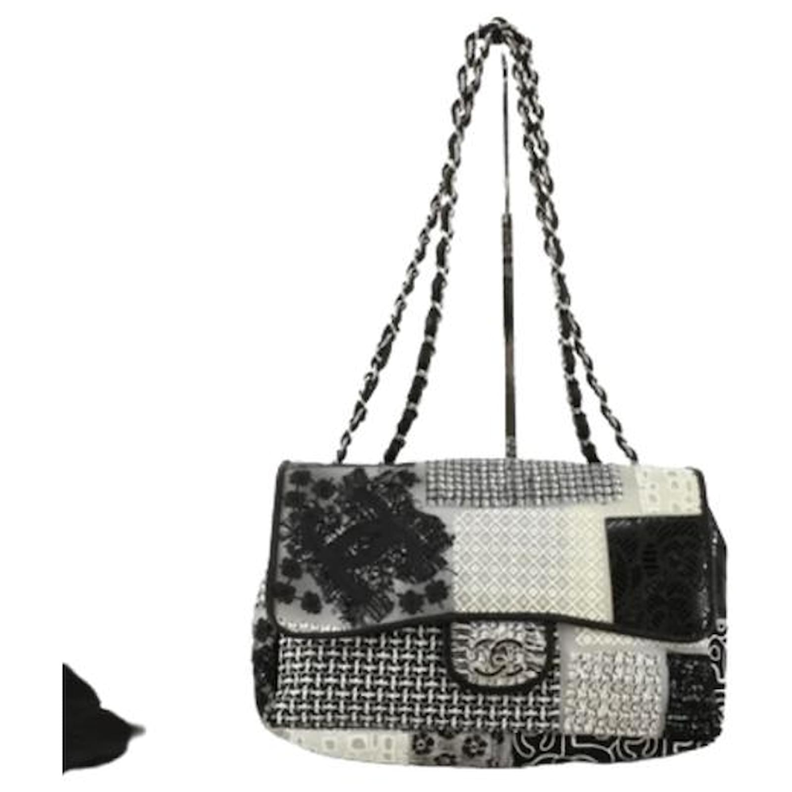 Black Fabric Chanel Flap Bag