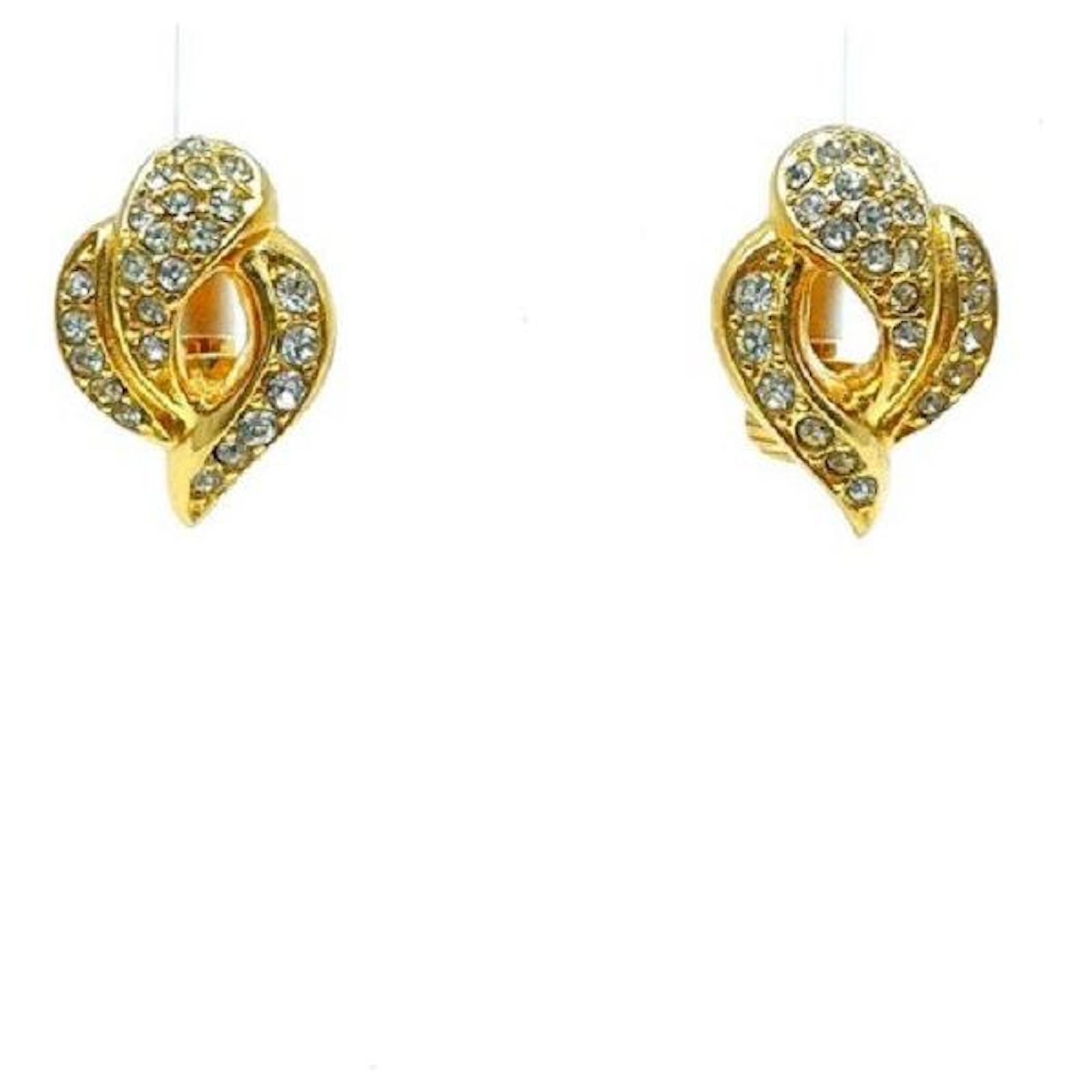 Christian Dior earrings Gold hardware Gold ref.718977 Joli Closet