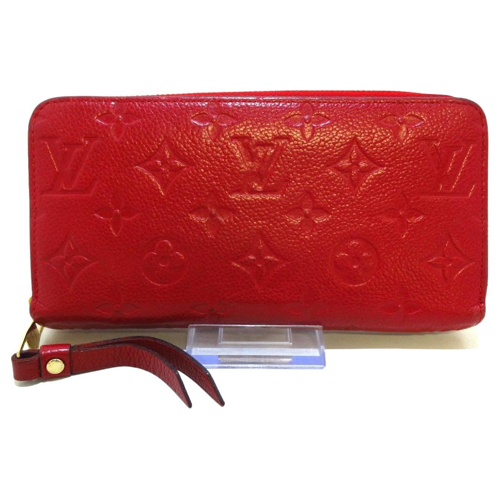 Louis Vuitton Zippy Wallet Cuir Rouge Ref719700 Joli Closet 6372