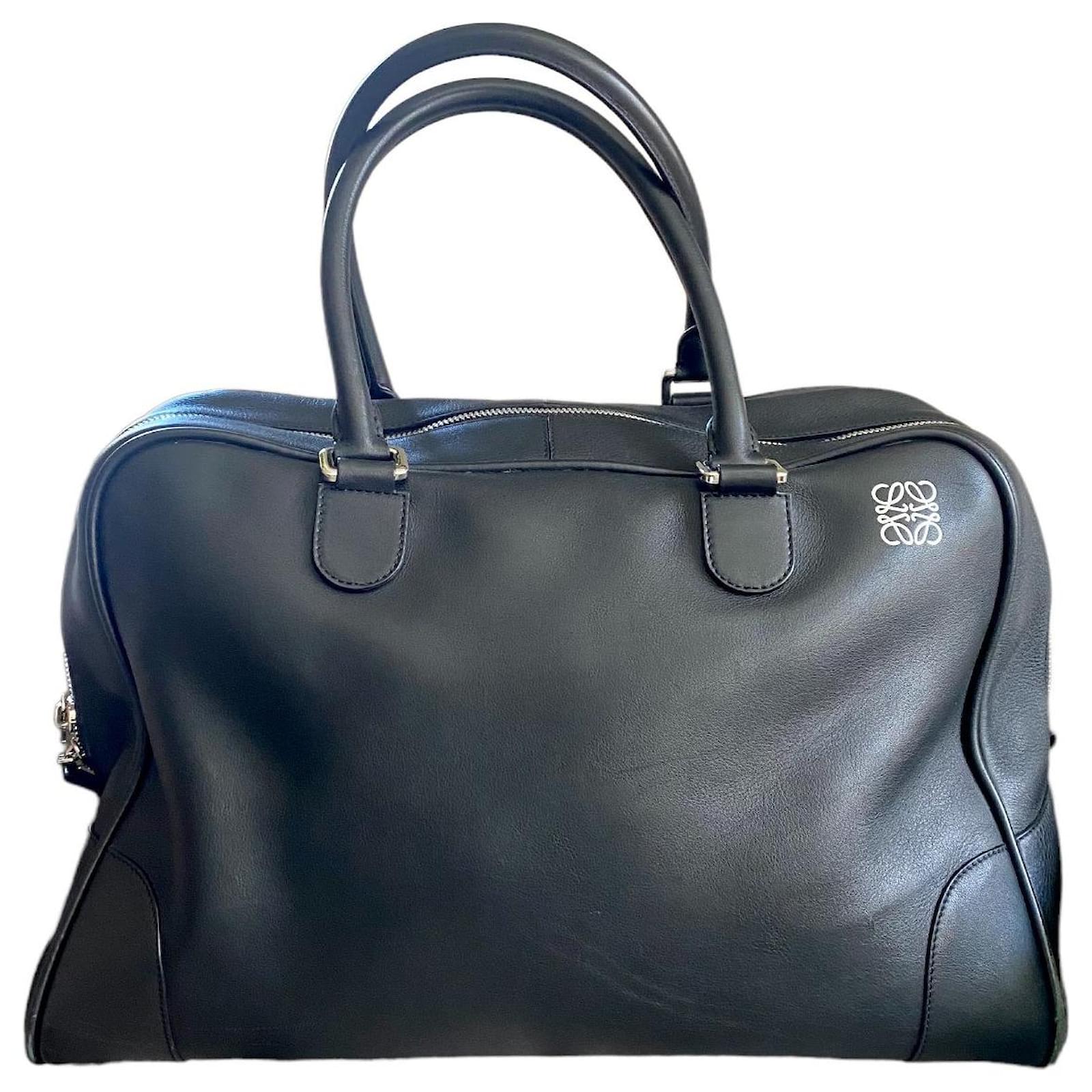 Grand Sac De Voyage En Cuir Véritable Noir – 65x35 Cm – Sport, Gym, Marin – Unisexe