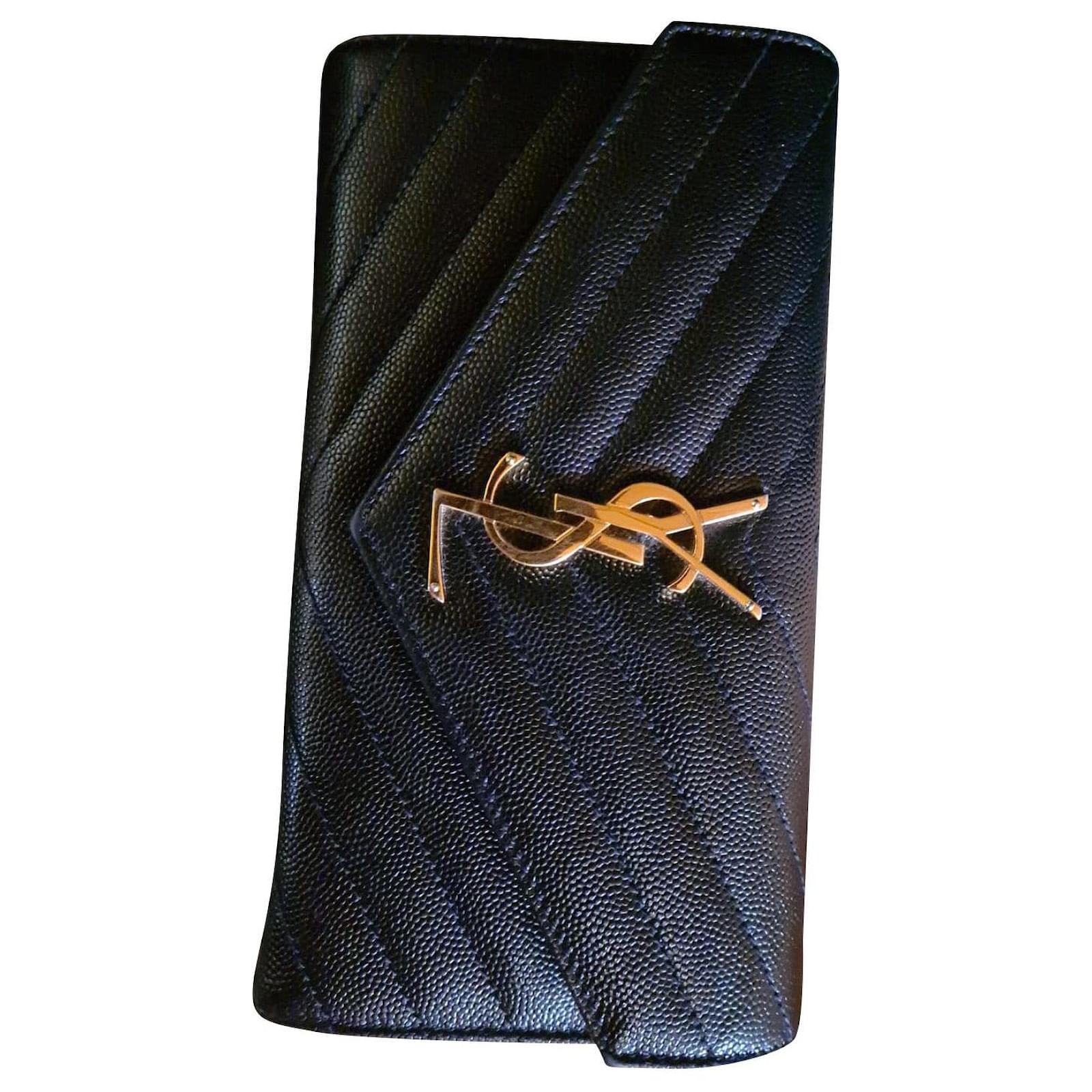 Yves Saint Laurent Wallets Black Leather ref.720764 - Joli Closet