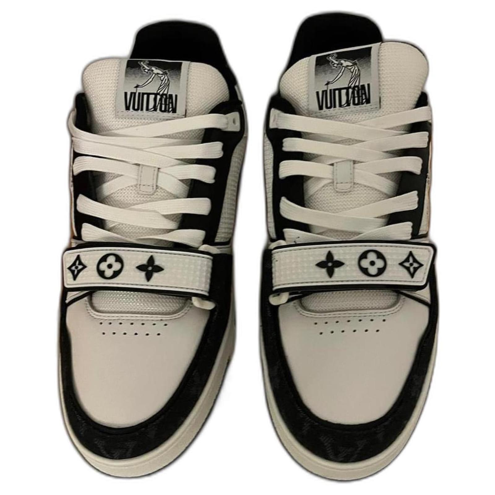 Louis Vuitton Men's Trainer Velcro Sneakers Leather and Mesh - ShopStyle
