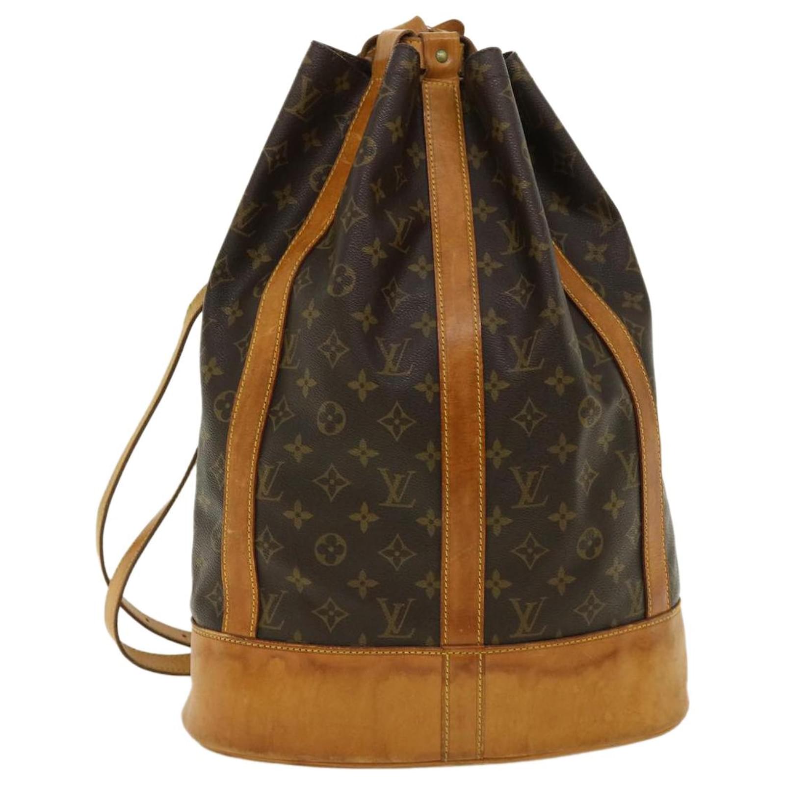 Louis+Vuitton+Randonnee+Shoulder+Bag+Bag+GM+Brown+Canvas for sale online