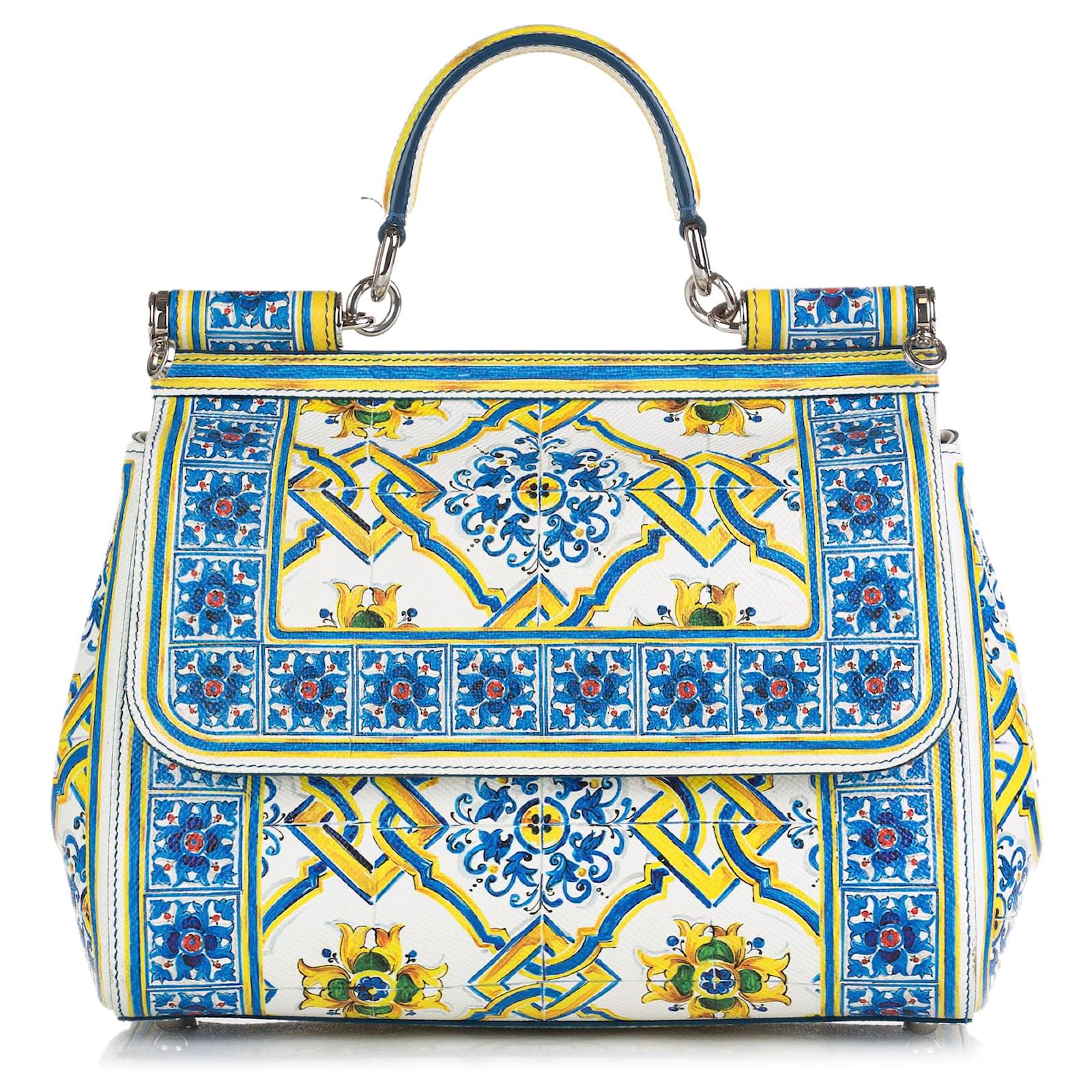 Miroir De Sac Dolce & Gabbana Modèle Maiolica, Multicolore, Acrylique Et Inox, Neuf