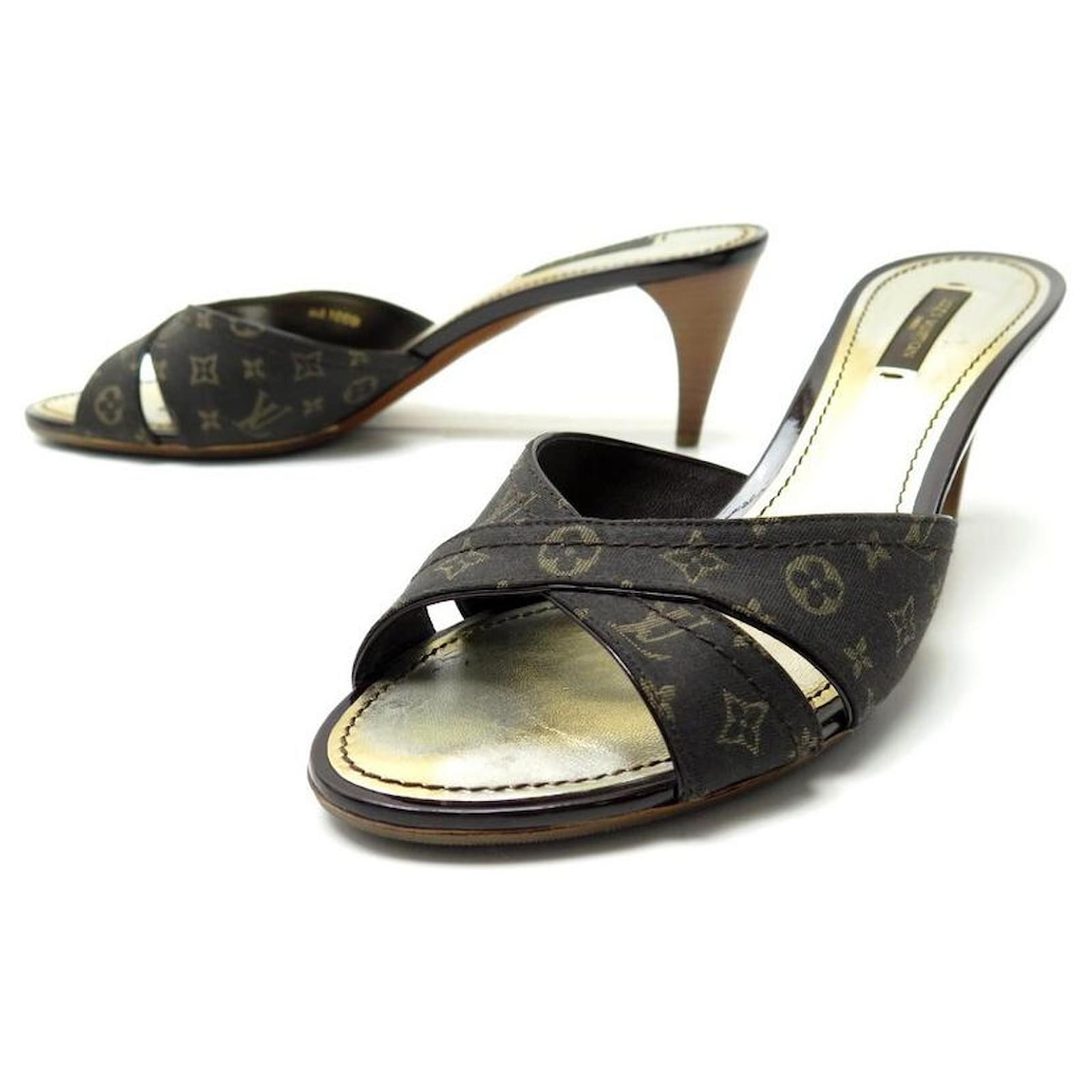 Louis Vuitton, Shoes, Vintage Louis Vuitton Monogram Sandal Heel