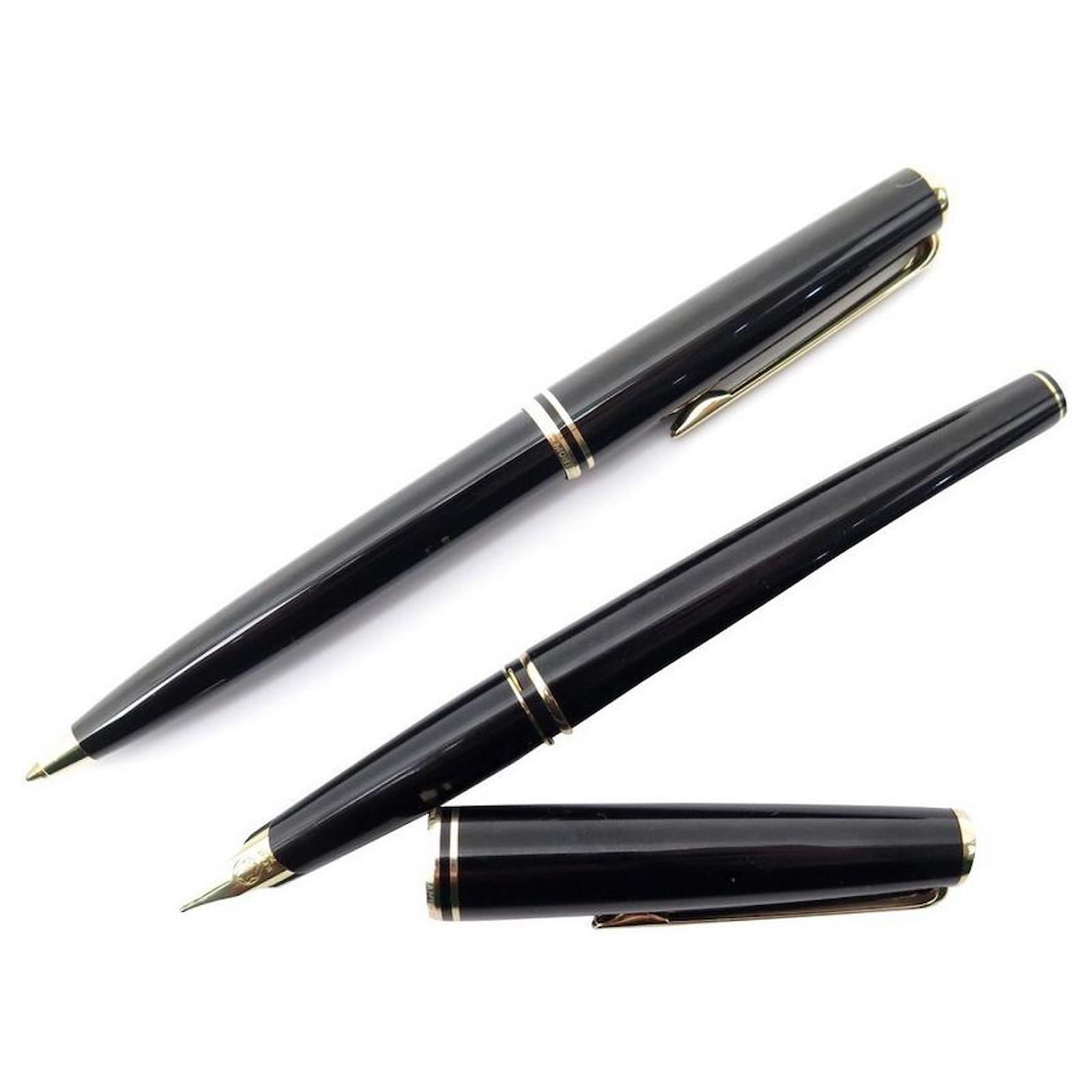 SET FOUNTAIN PEN + BALLPOINT MONTBLANC CLASSIC BLACK FOUNTAIN PEN