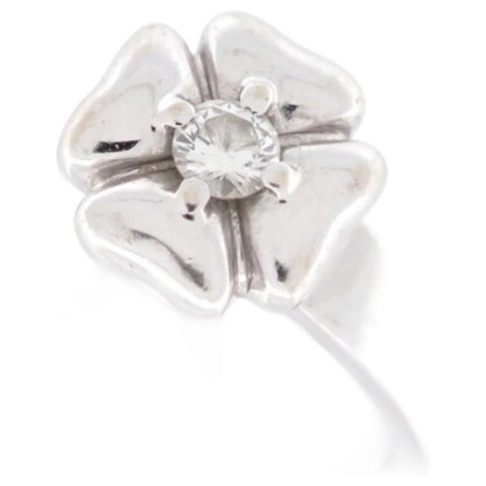 CHANEL CLOVER DIAMOND SOLITAIRE RING 0.15CT IN WHITE GOLD T50 DIAMOND RING