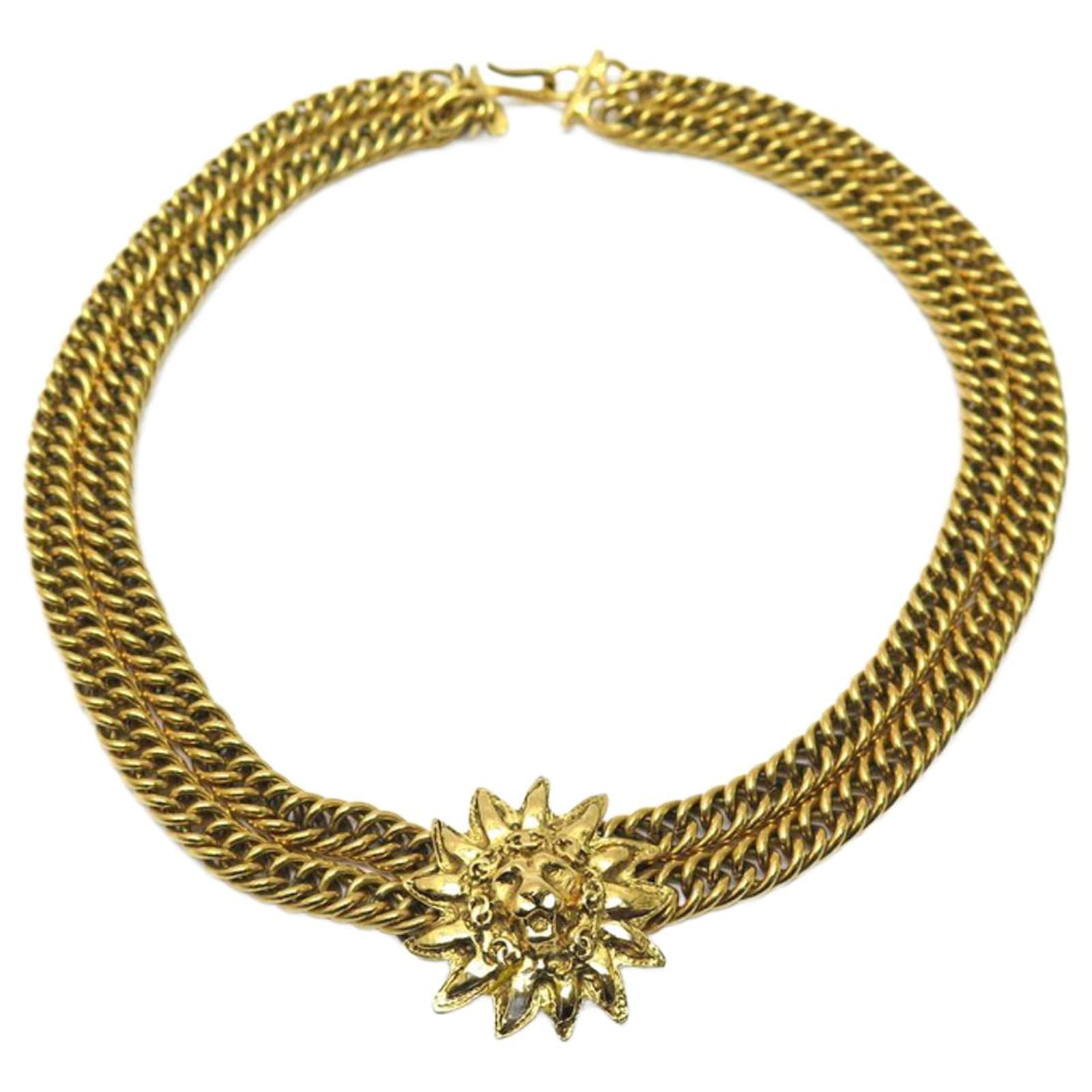 Chanel Vintage Lion Head Choker Necklace