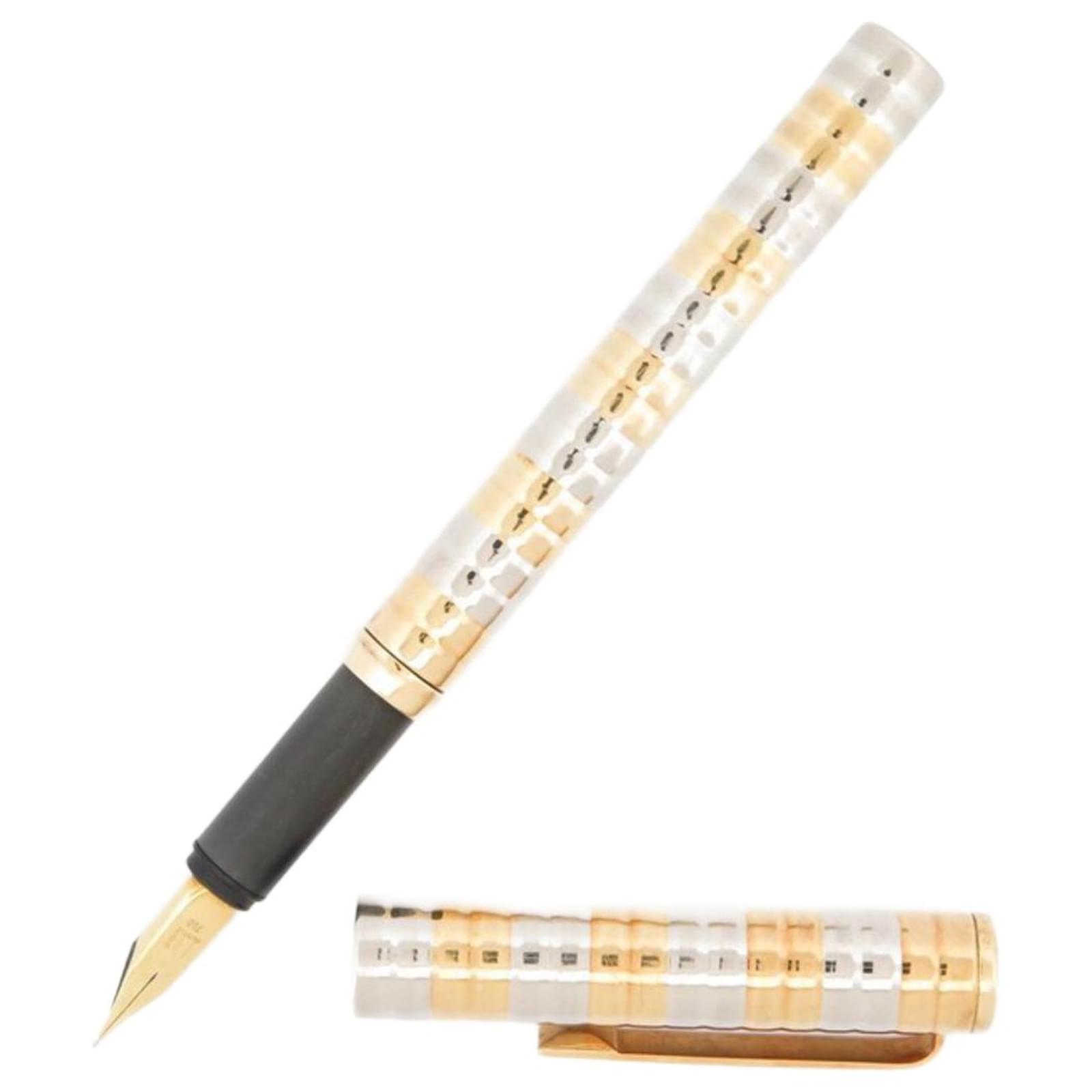 Alfred Dunhill DUNHILL TRINITY MONTBLANC SOLID GOLD TWOTONE FOUNTAIN