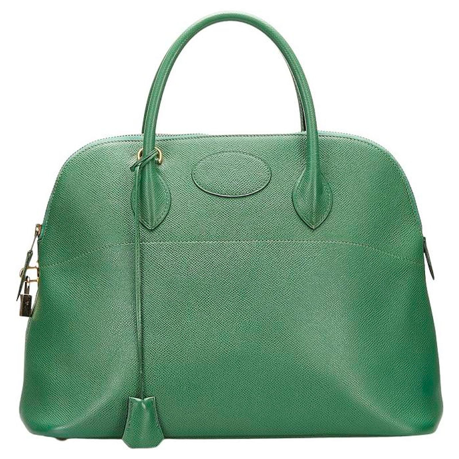 Hermès Hermes Bolide Green Leather ref.722211 - Joli Closet