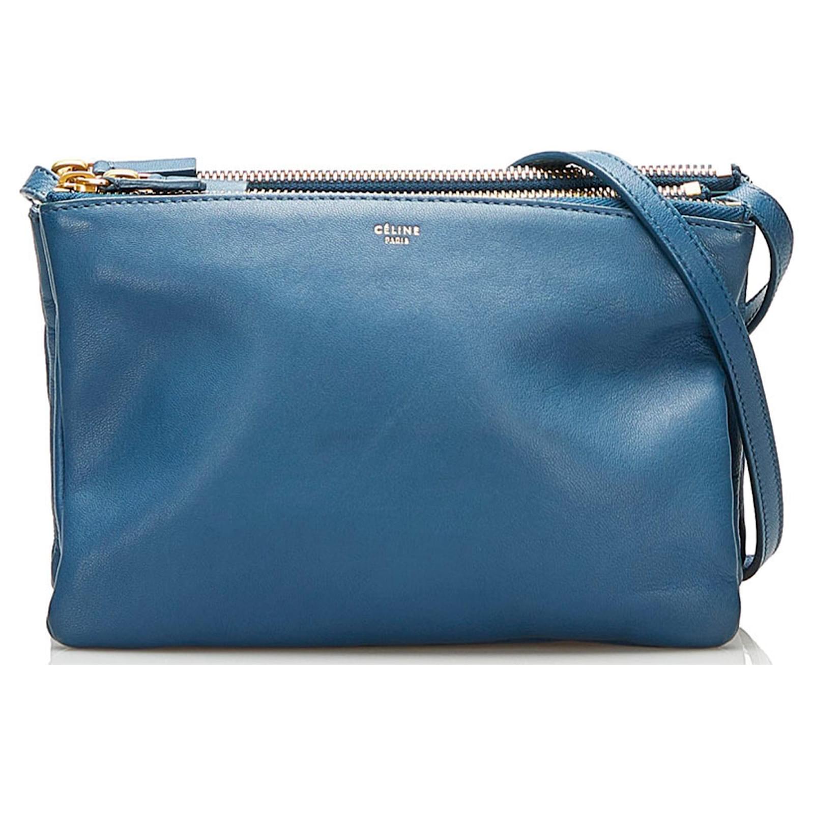 blue celine trio bag