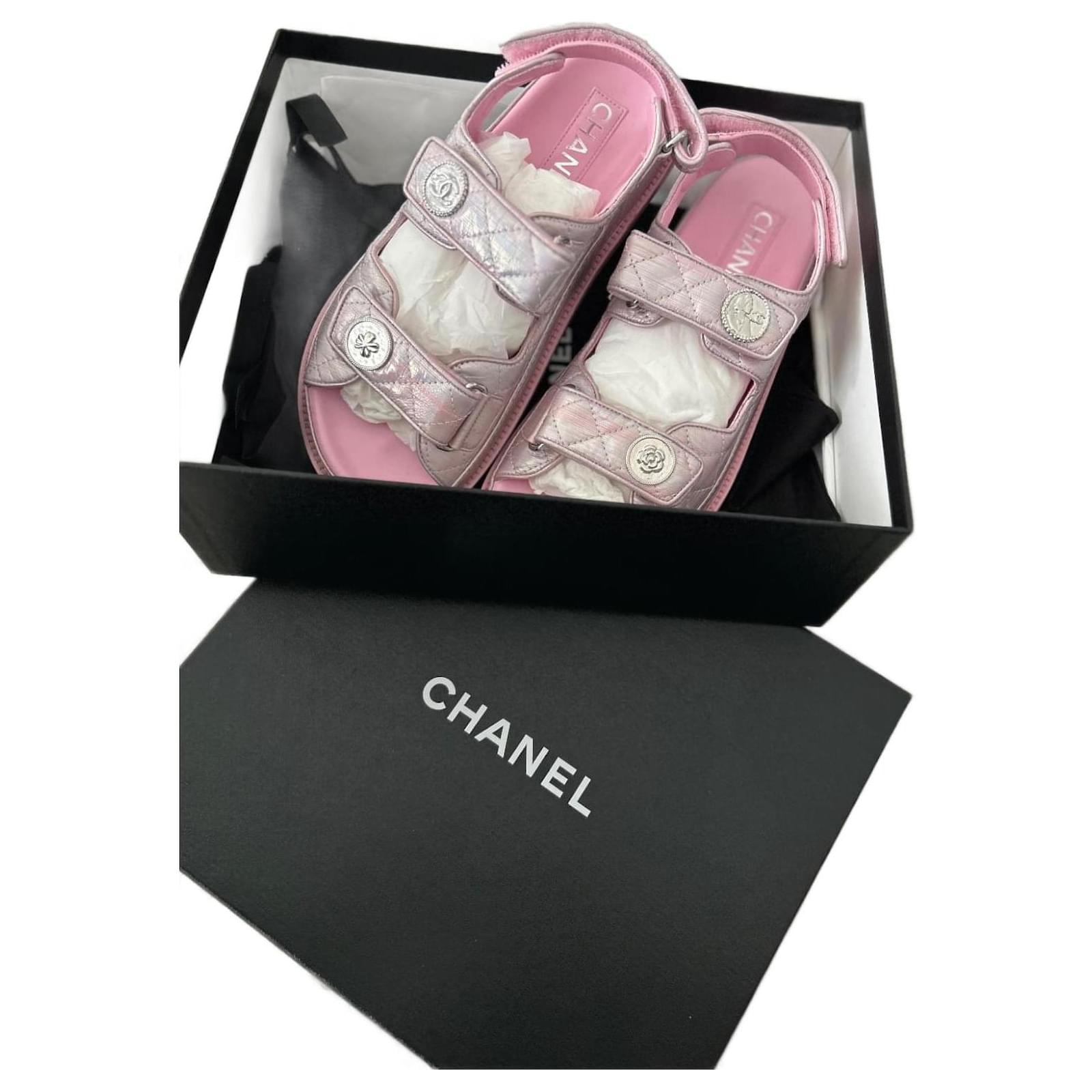Dad Chanel sandal Pink Leather  - Joli Closet