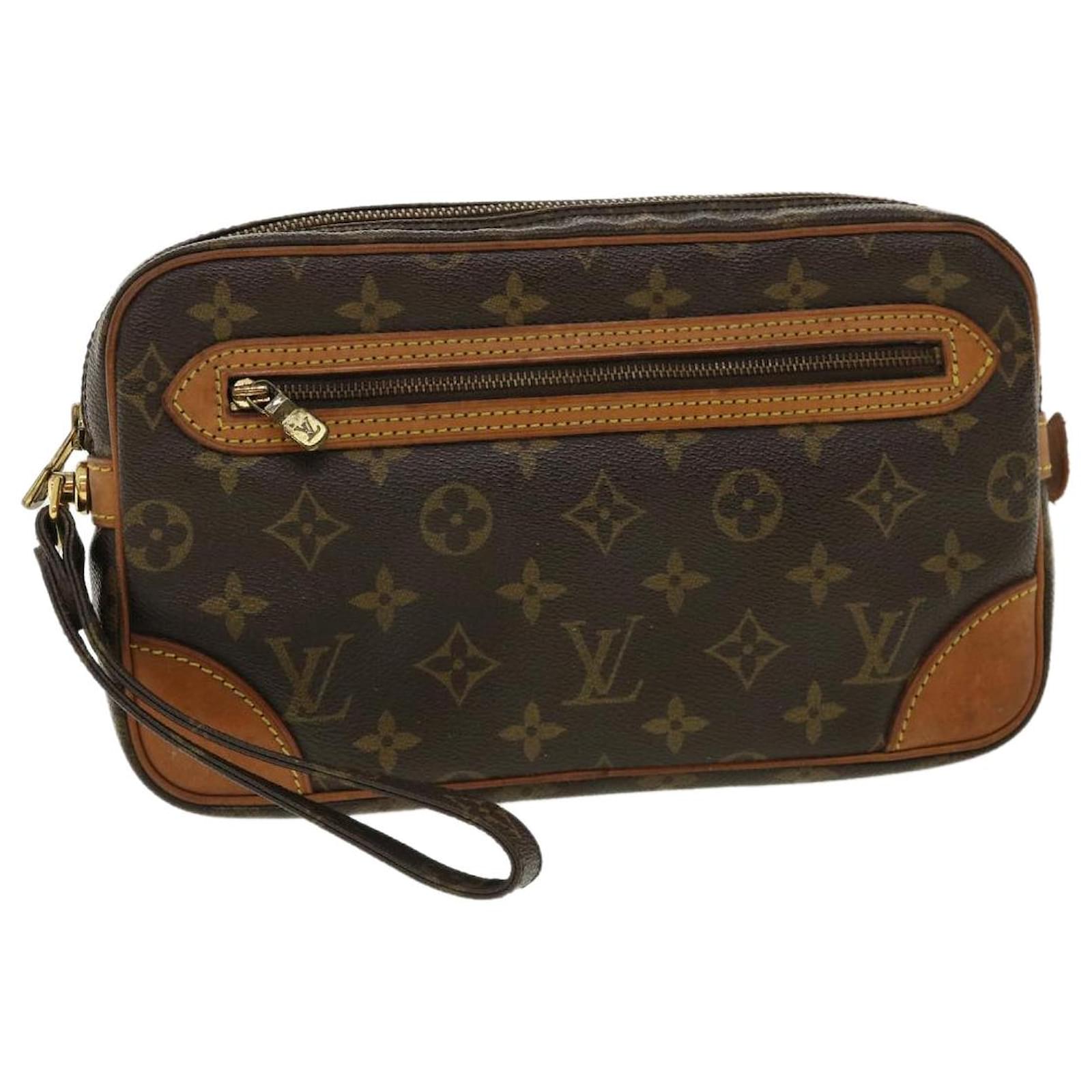 LOUIS VUITTON Monogram Canvas Marly Dragonne GM Clutch Bag E4032