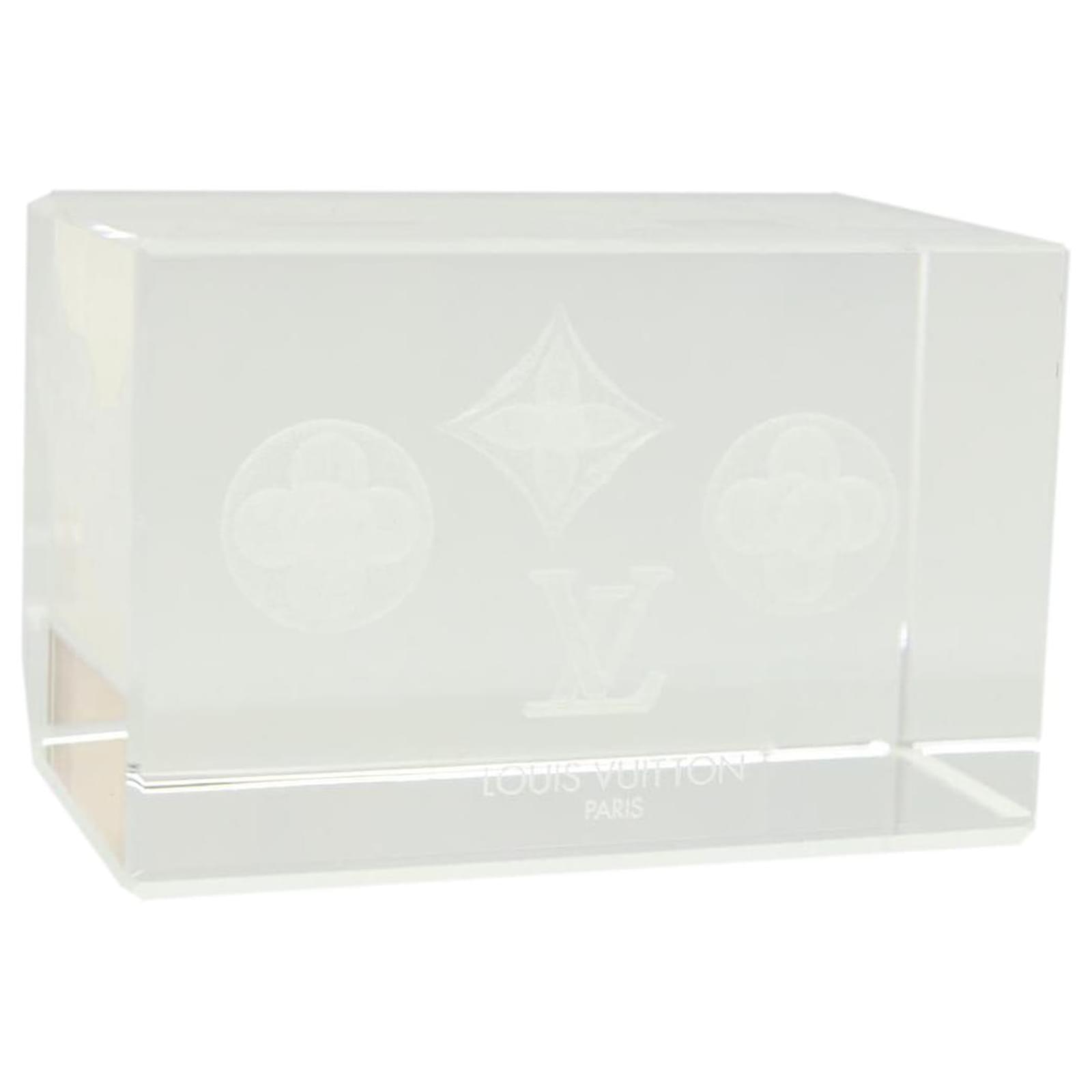 LOUIS VUITTON Monogram Pattern Paper weight Glass VIP only Clear LV Auth  32771a ref.722566 - Joli Closet