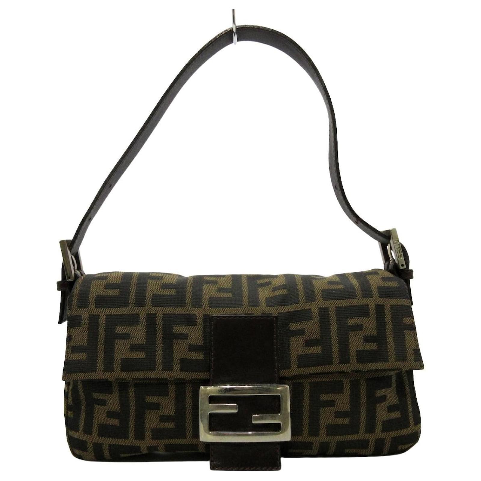 Fendi Mamma Baguette Brown Cloth ref.722657 - Joli Closet