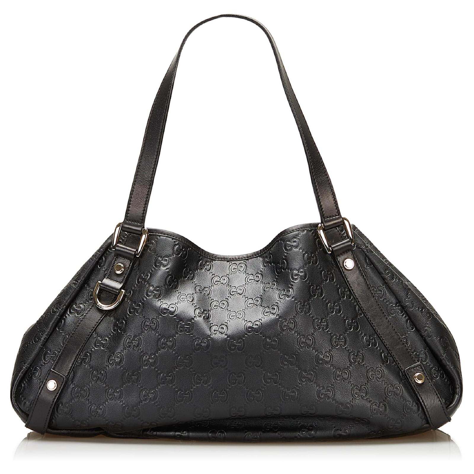 Gucci Black Guccissima Pelham Shoulder Bag Leather Pony-style calfskin ...