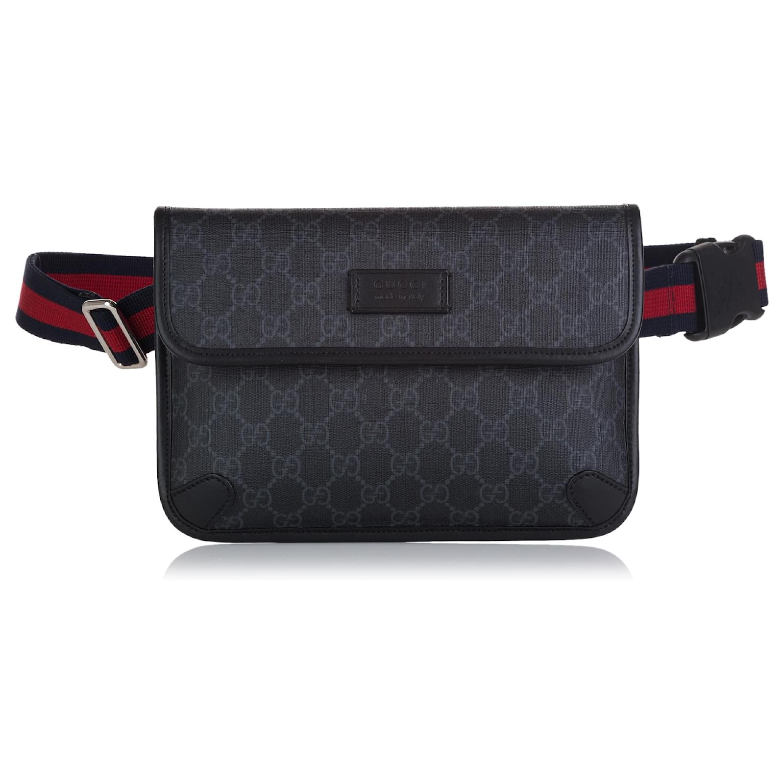 Gucci Black GG Supreme Belt Bag