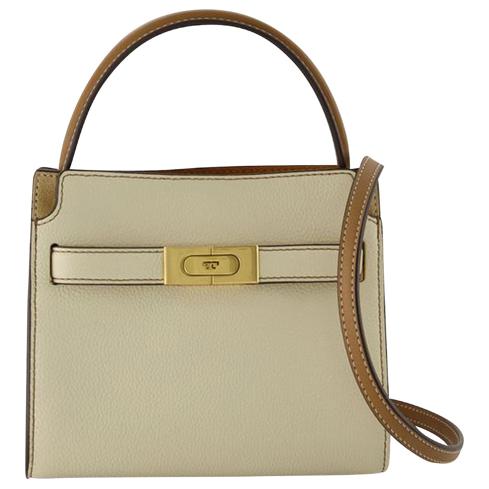 Tory Burch Small Lee Radziwill Double Bag in Beige Leather ref.723350 ...