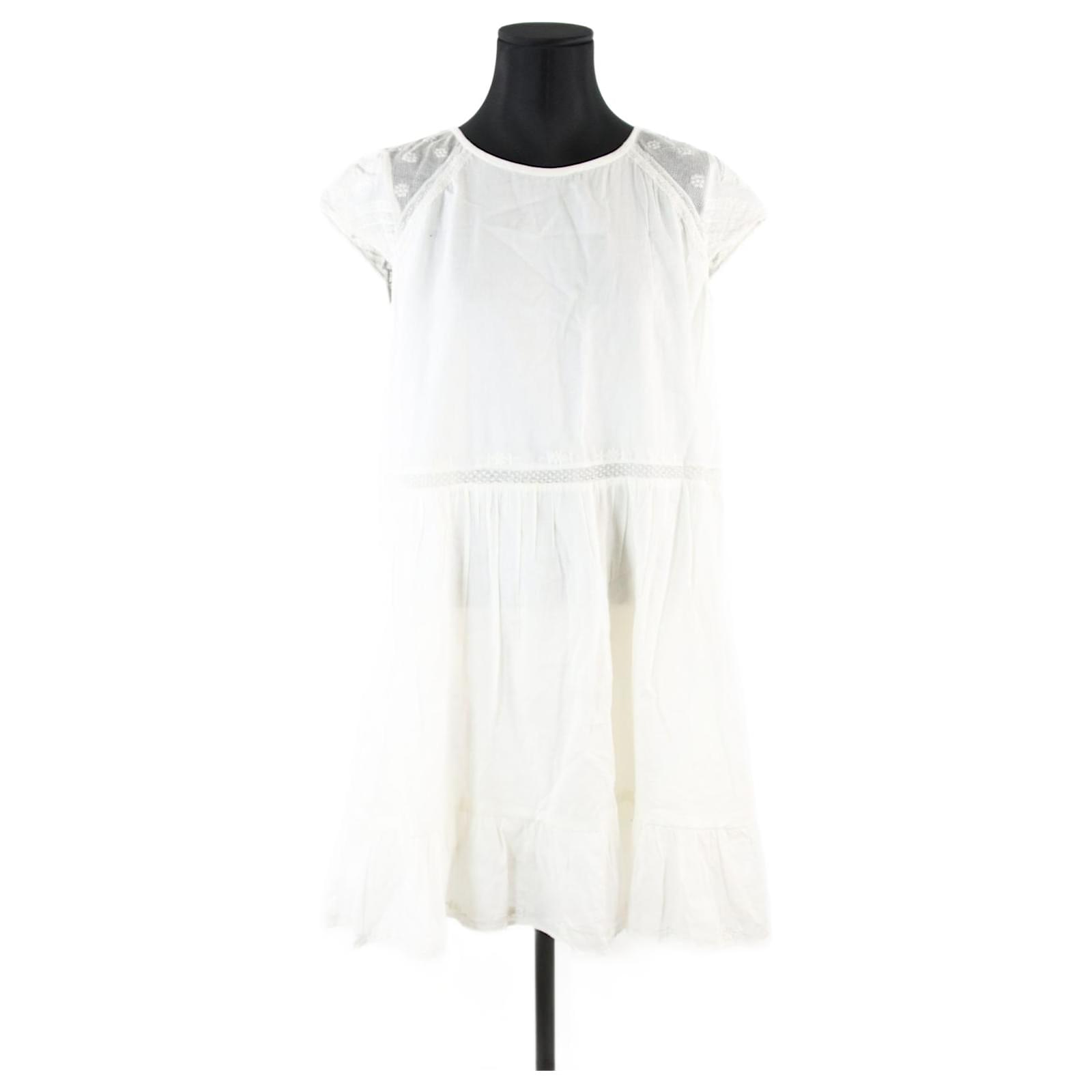 Ba Sh Ba sh dress 40 White Cotton ref.723893 Joli Closet