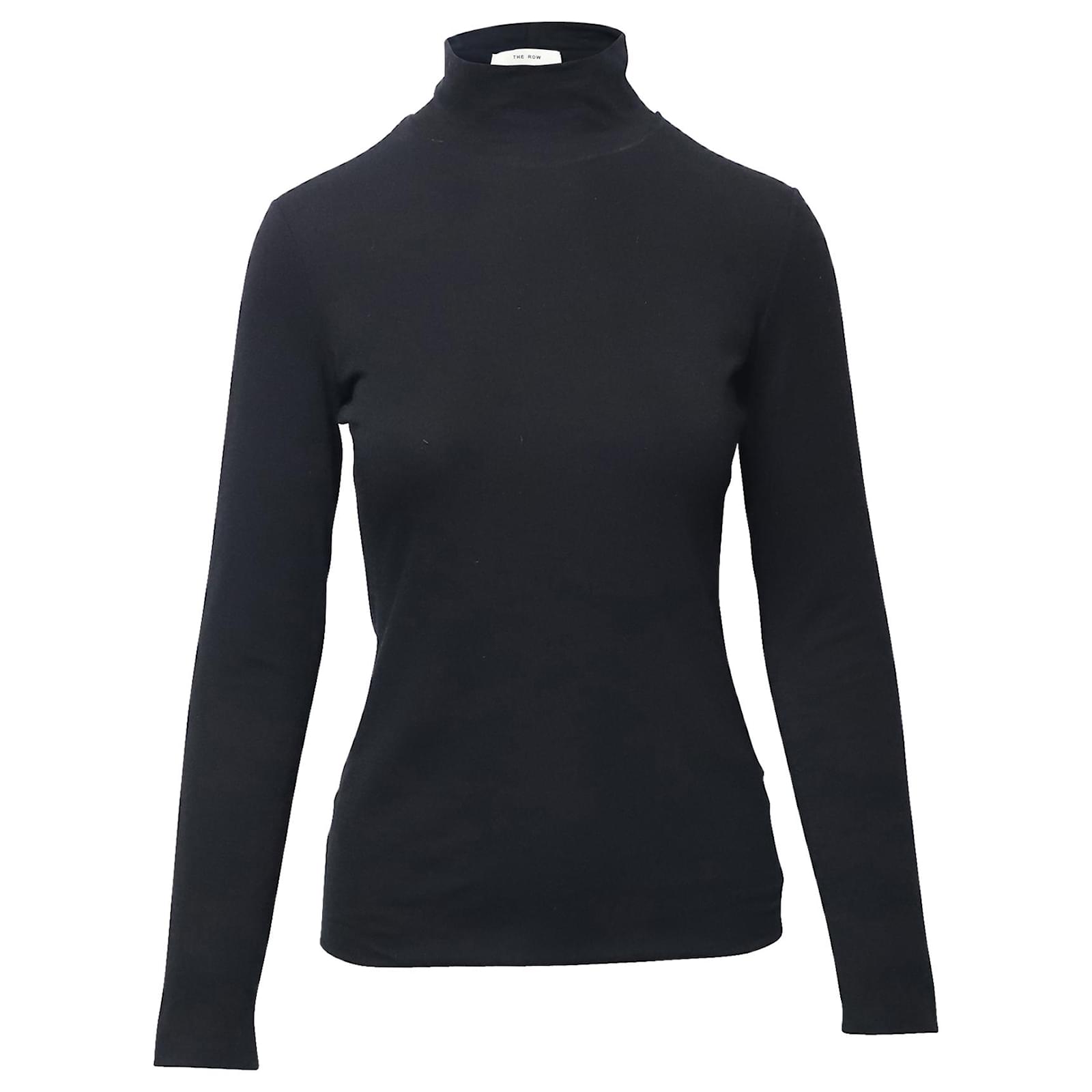 The Row Dembe Turtleneck Sweater in Black Tencel Lyocell ref.724196 ...