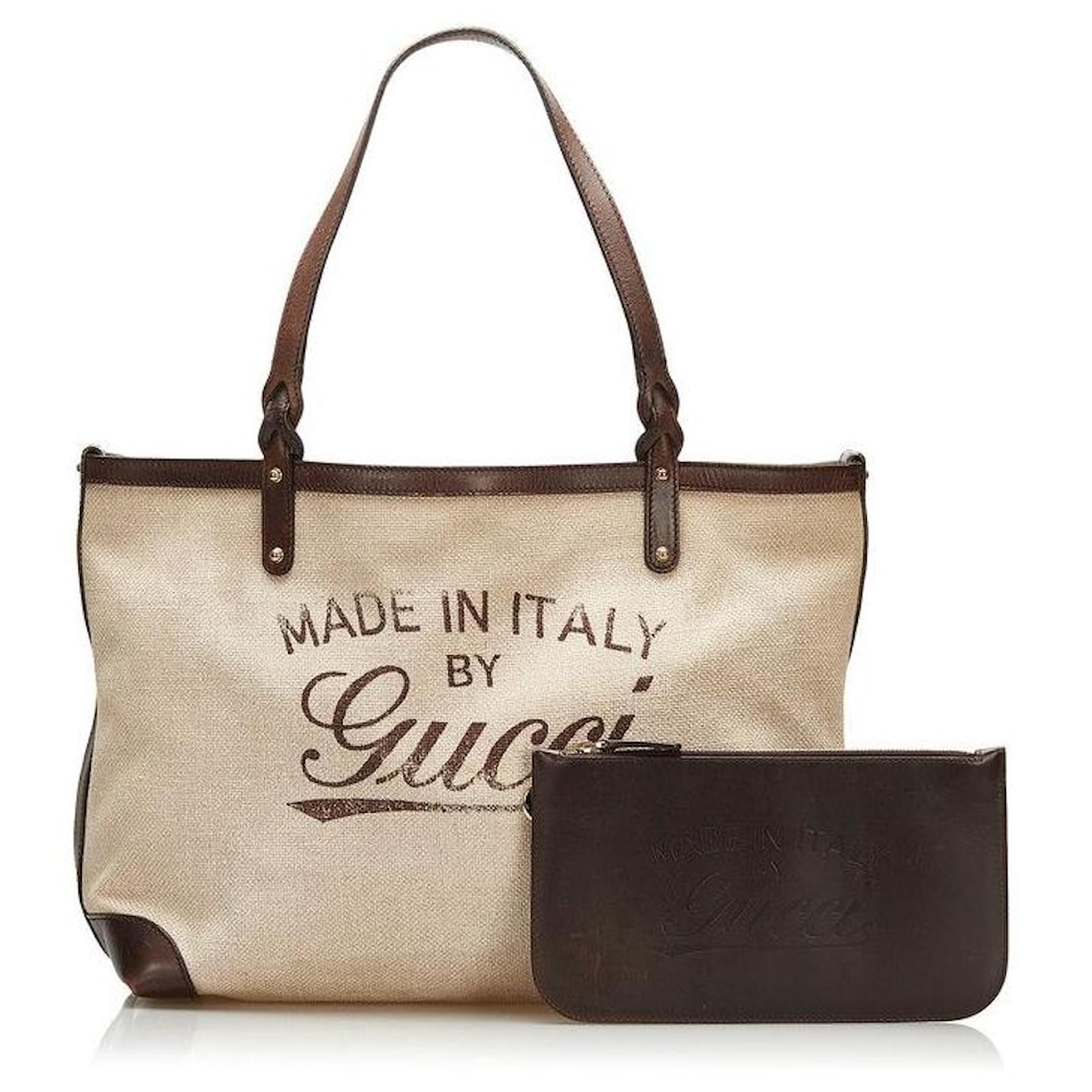 Bolso de lona con logotipo Craft de gucci beige Lienzo ref.724443 - Joli Closet