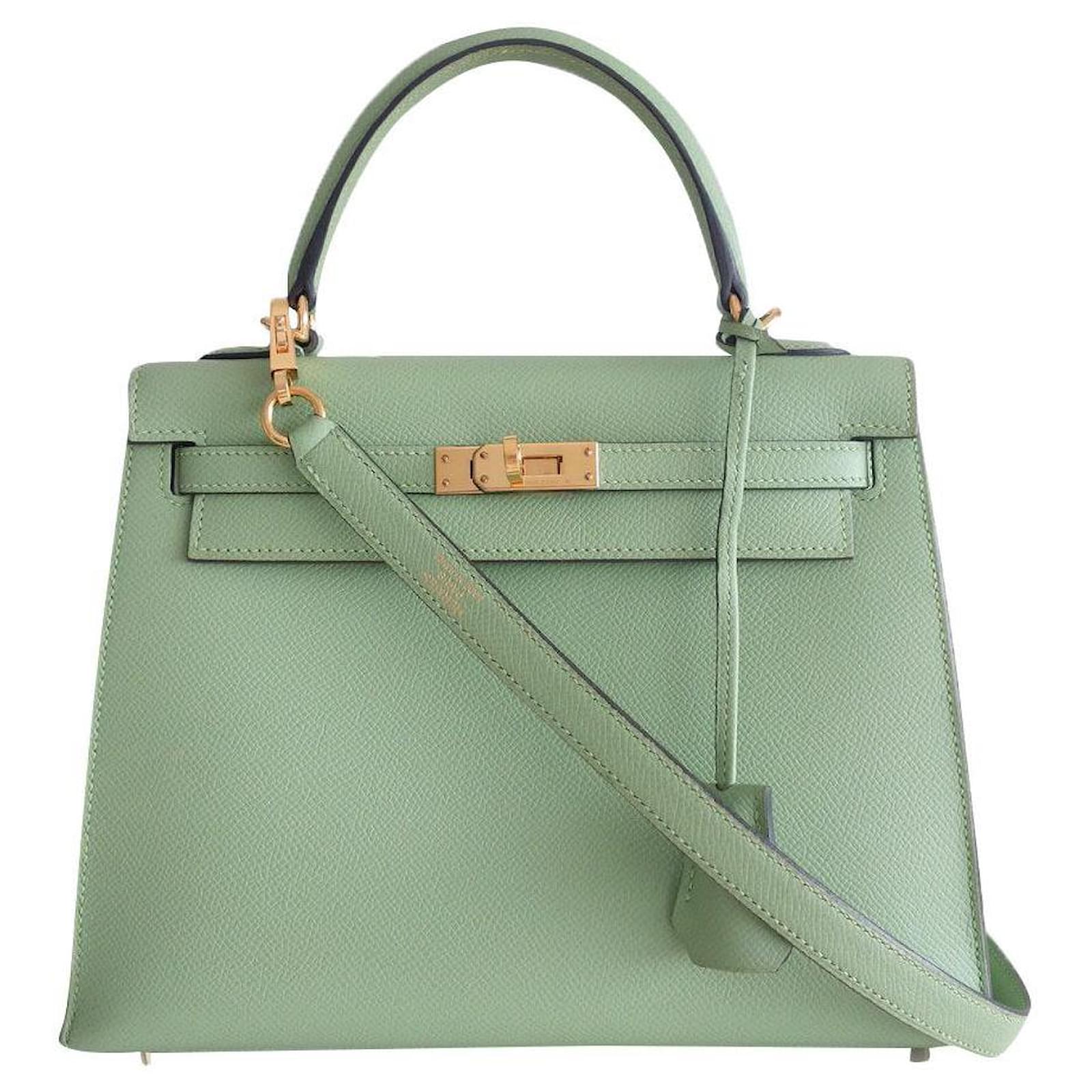 Hermès Hermes Kelly bag 25 Green Leather ref.724567 - Joli Closet