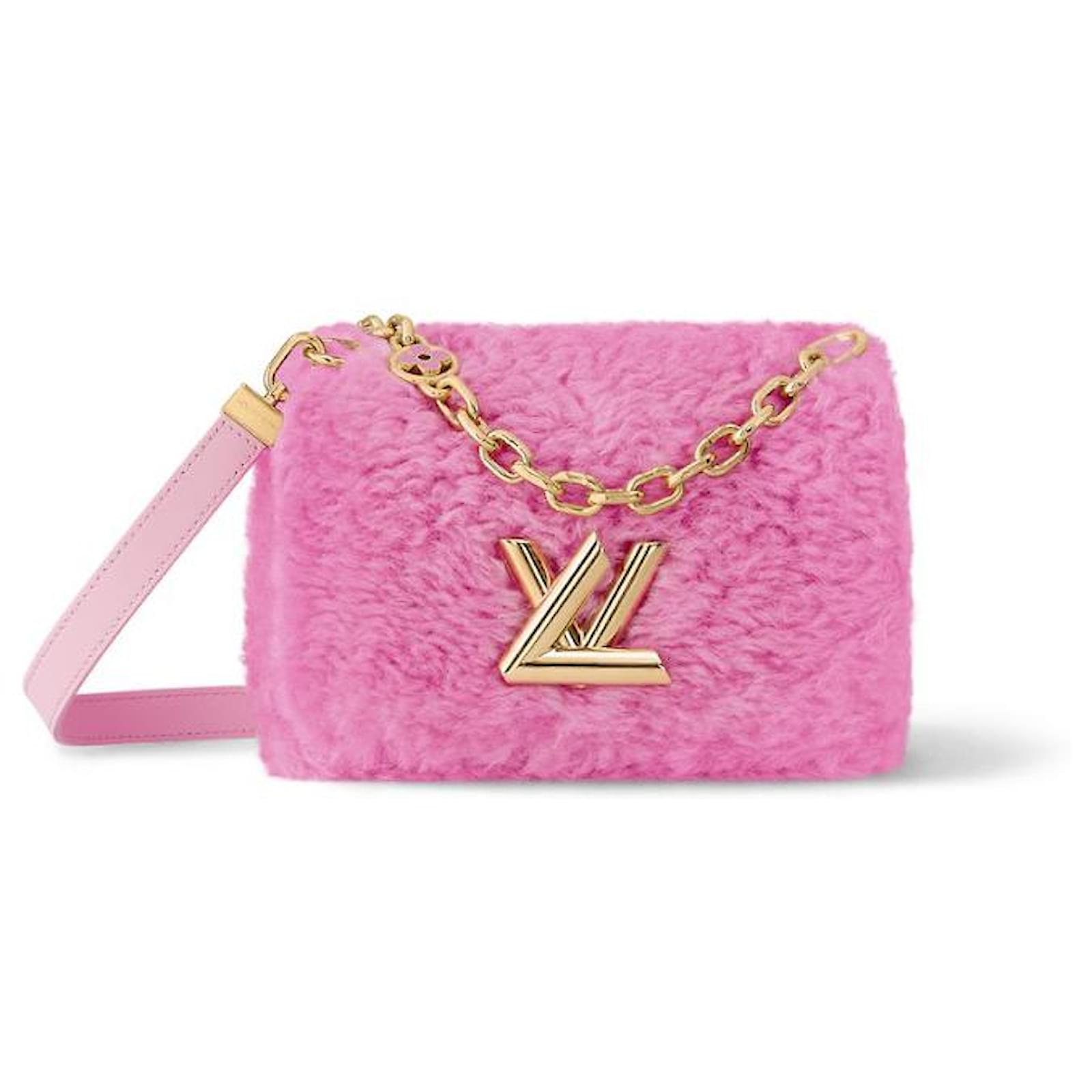 Louis Vuitton Top Handle Capucines Sequins BB Pink in Leather with