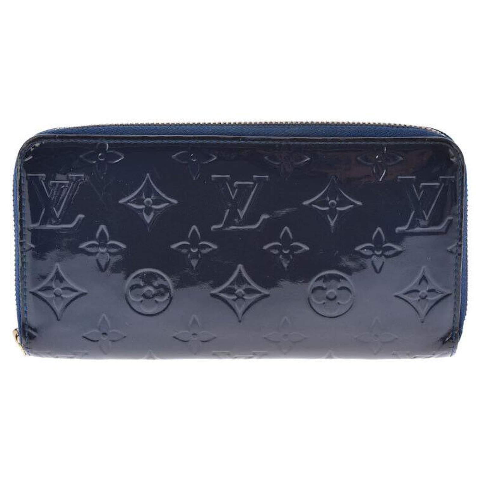 Louis Vuitton Zippy Wallet Navy blue Patent leather ref.725123 - Joli Closet