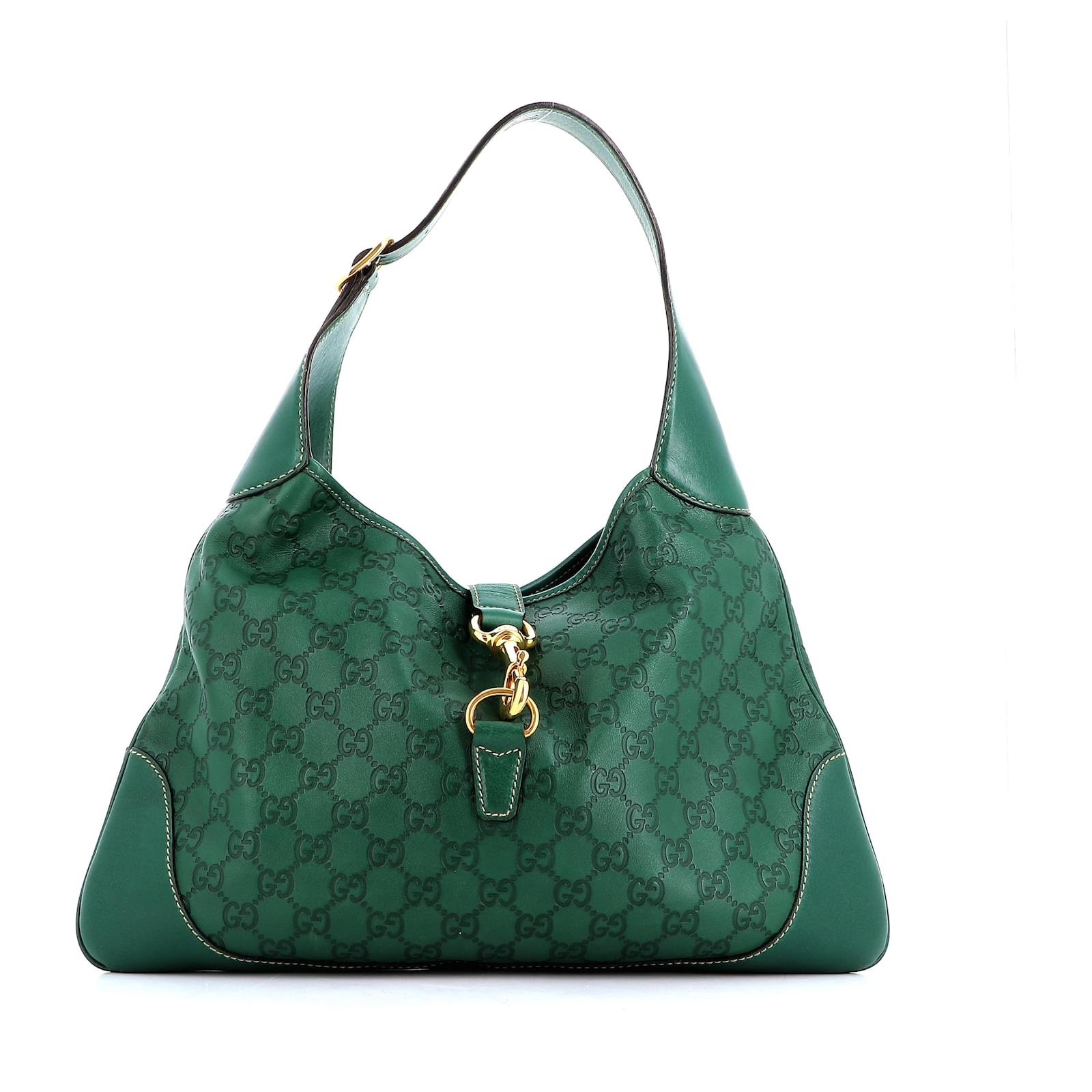 Gucci Jackie Green Leather  - Joli Closet