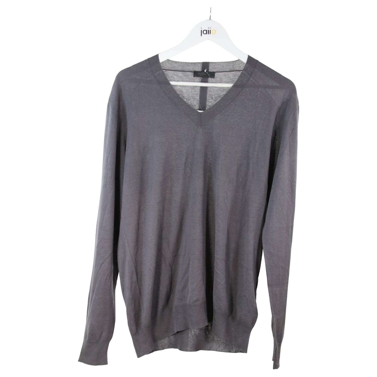 Prada Sweater/Cardigan 36 Grey Silk ref.726821 - Joli Closet