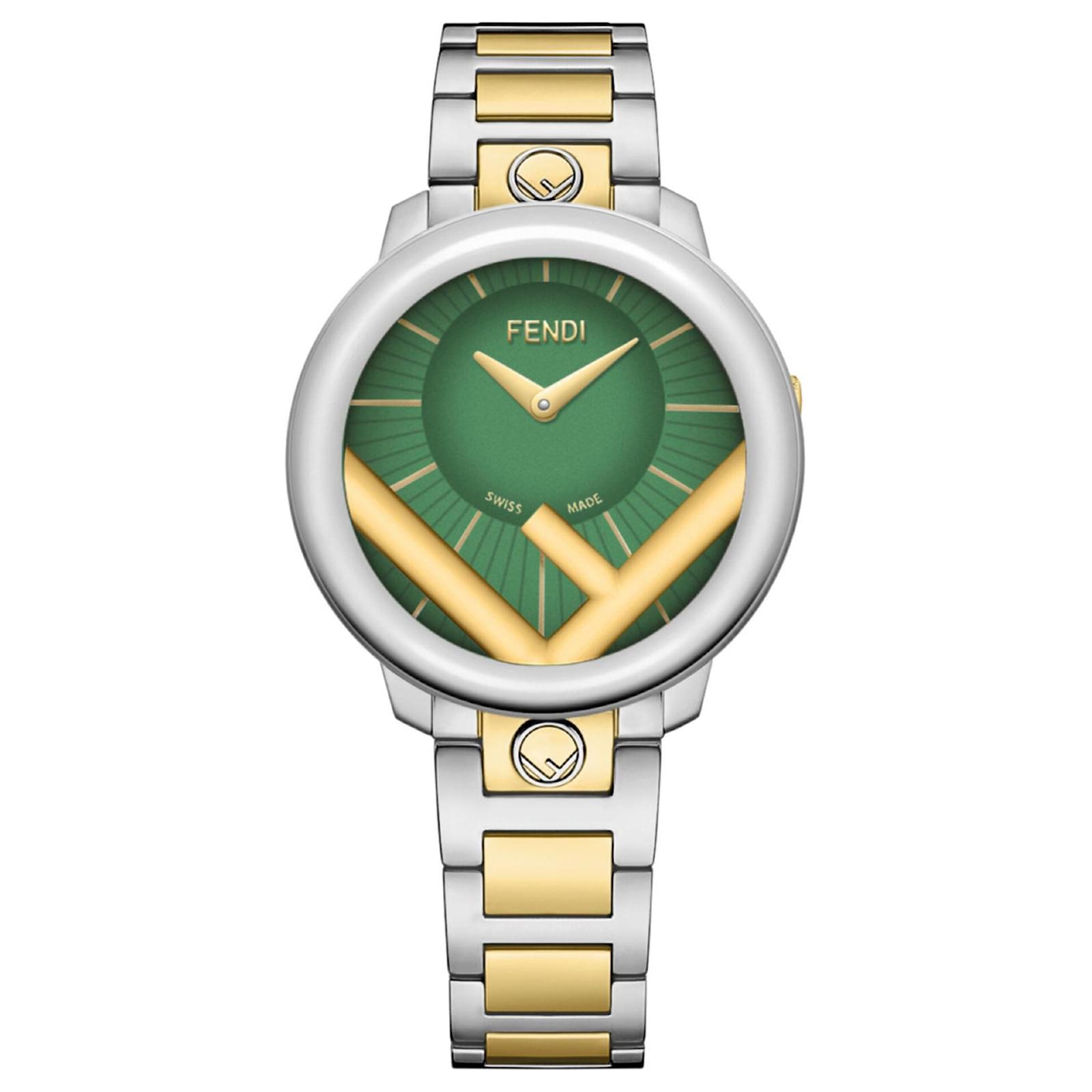 人気商品！Fendi Gold 36mm Run Away Bracelet Watch Fendi ロゴ Fendi F Is Fendi 36mm Two Tone Watch with Bracelet Strap