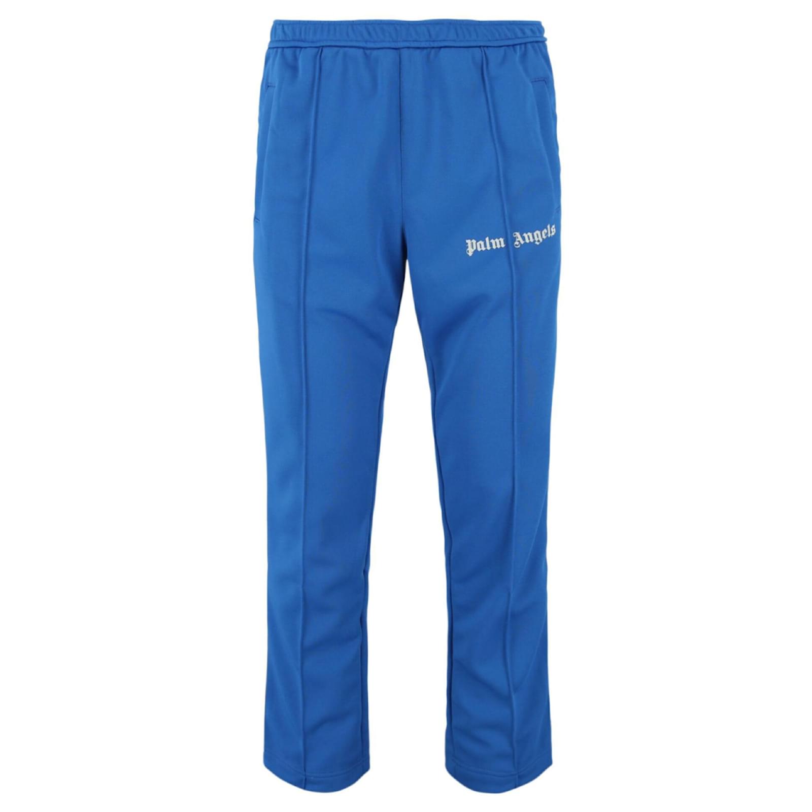LIGHT BLUE TRACK PANTS in blue - Palm Angels® Official