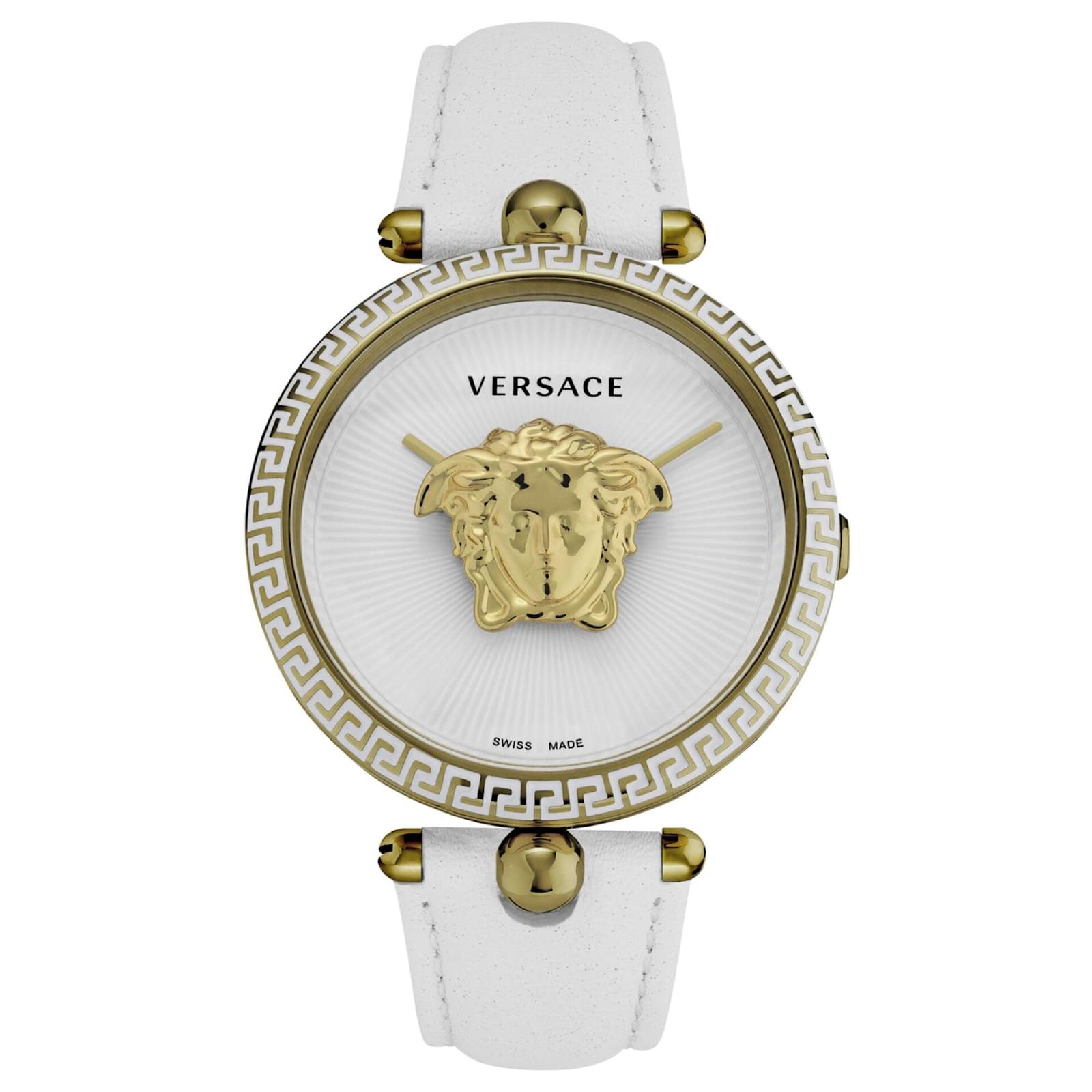 Versace Palazzo Empire Leather Watch Golden Metallic ref.727368